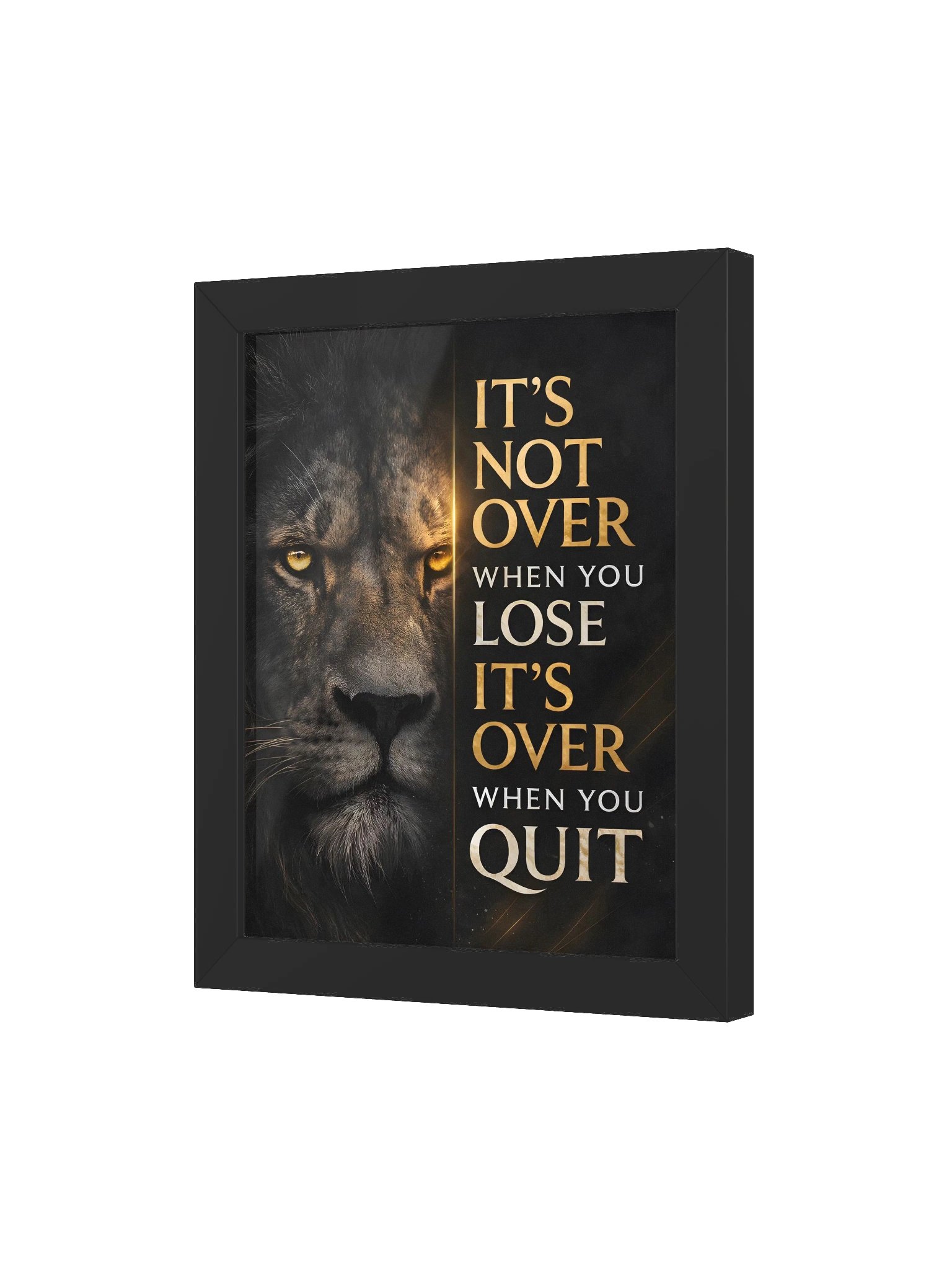 It’s Not Over When You Lose – Powerful Lion Motivation Wall Art product image (34)