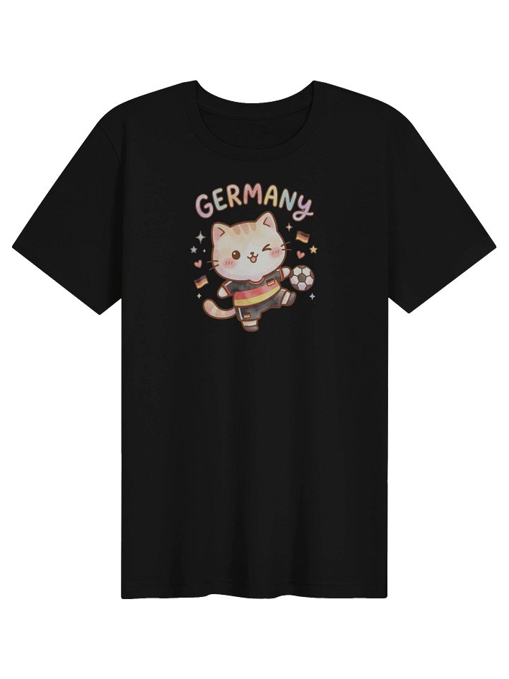 Germany Soccer Cat Shirt, Cute Germany Fan Tee, Kawaii Football Supporter T-Shirt product image (1)