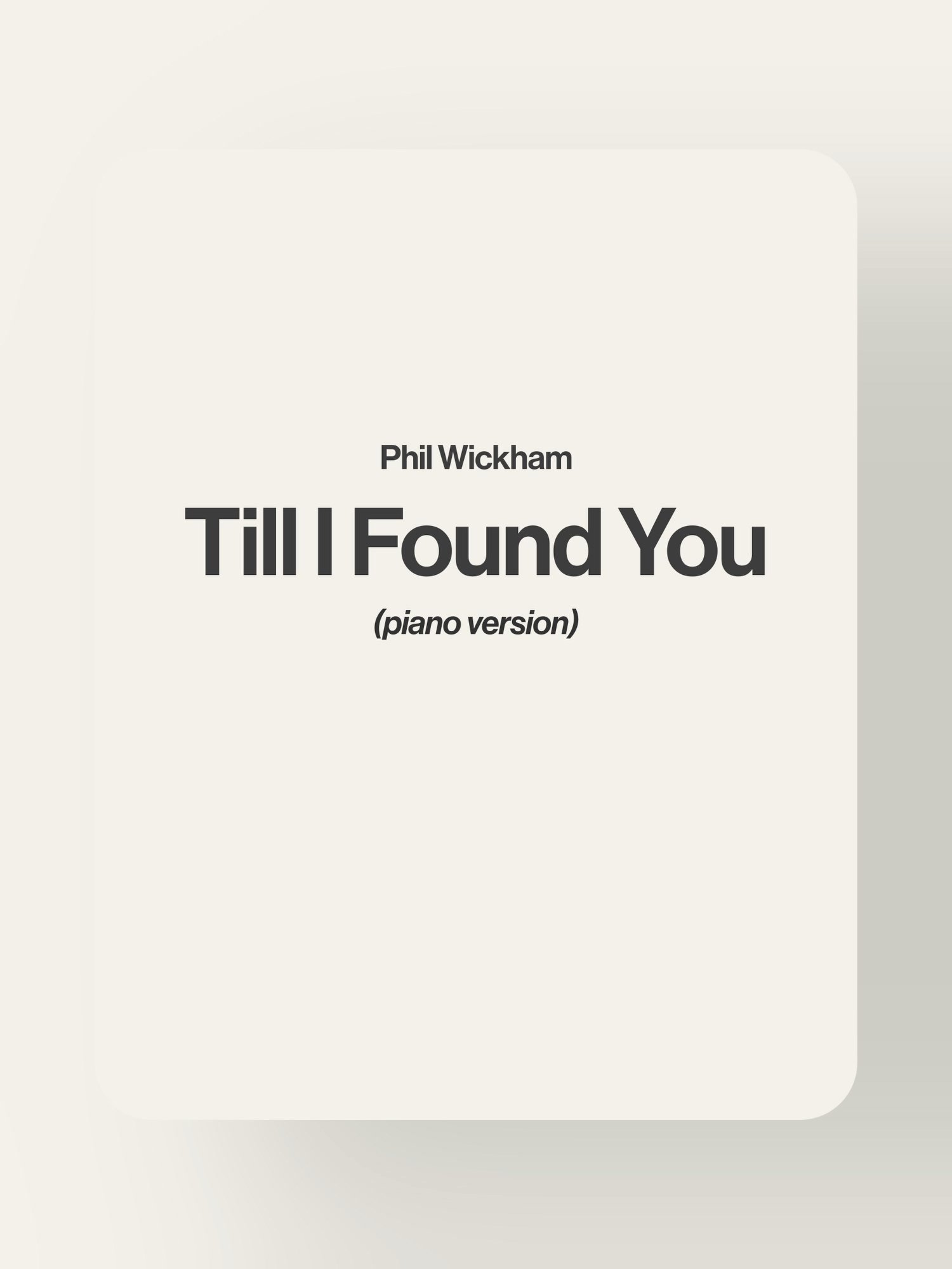 Till I Found You - Phil Wickham product image (1)