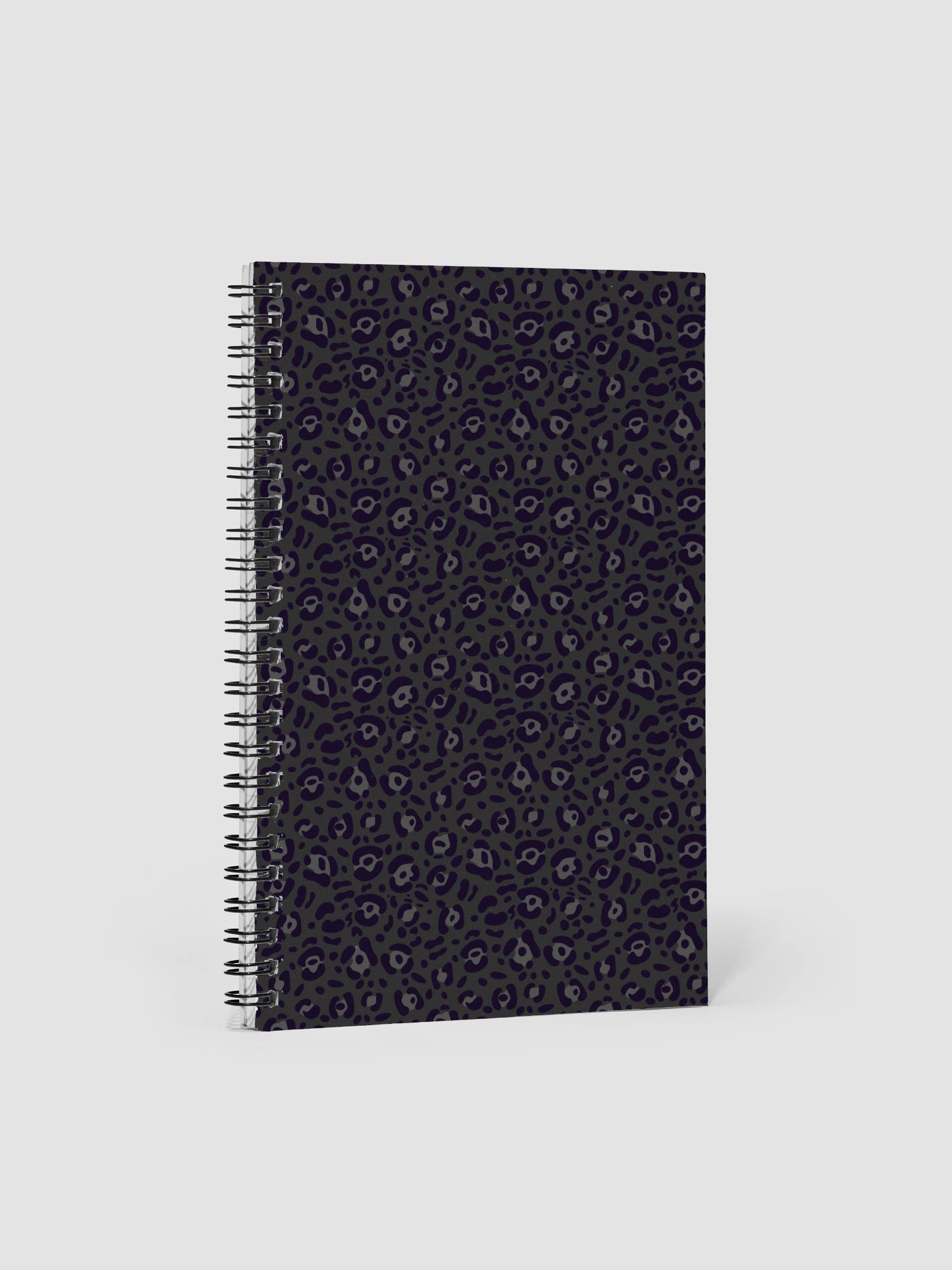 Durable Spiral Notebook in Black Leopard Pattern product image (1)