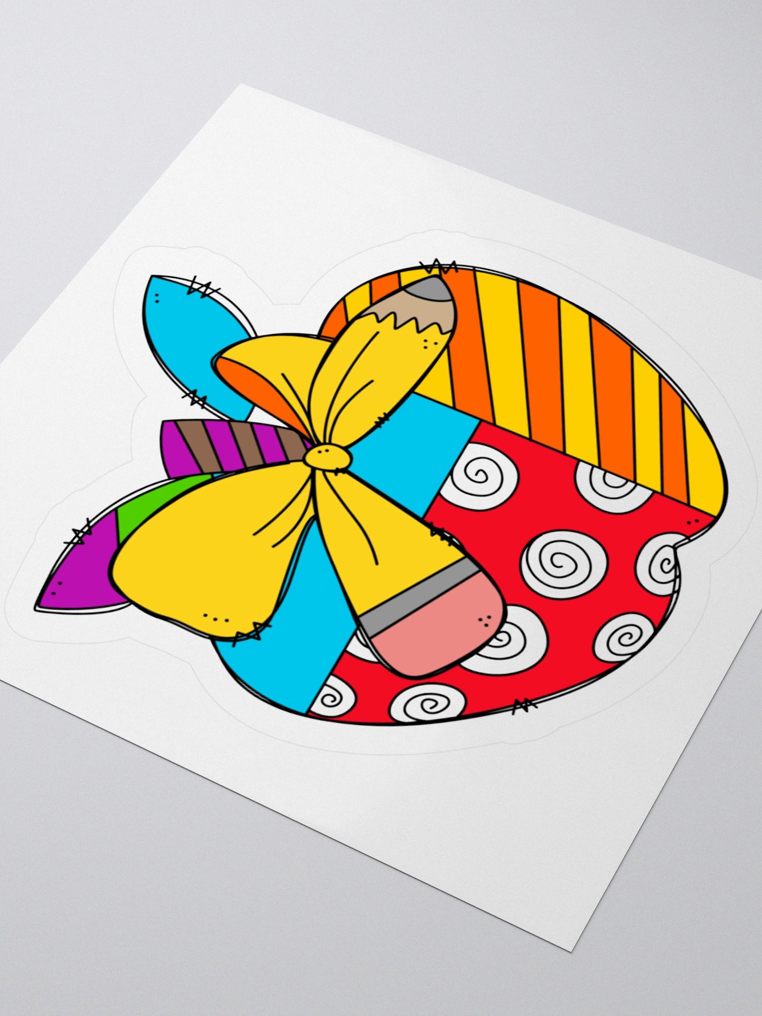 Back to School Apple Kiss Cut Sticker product image (5)