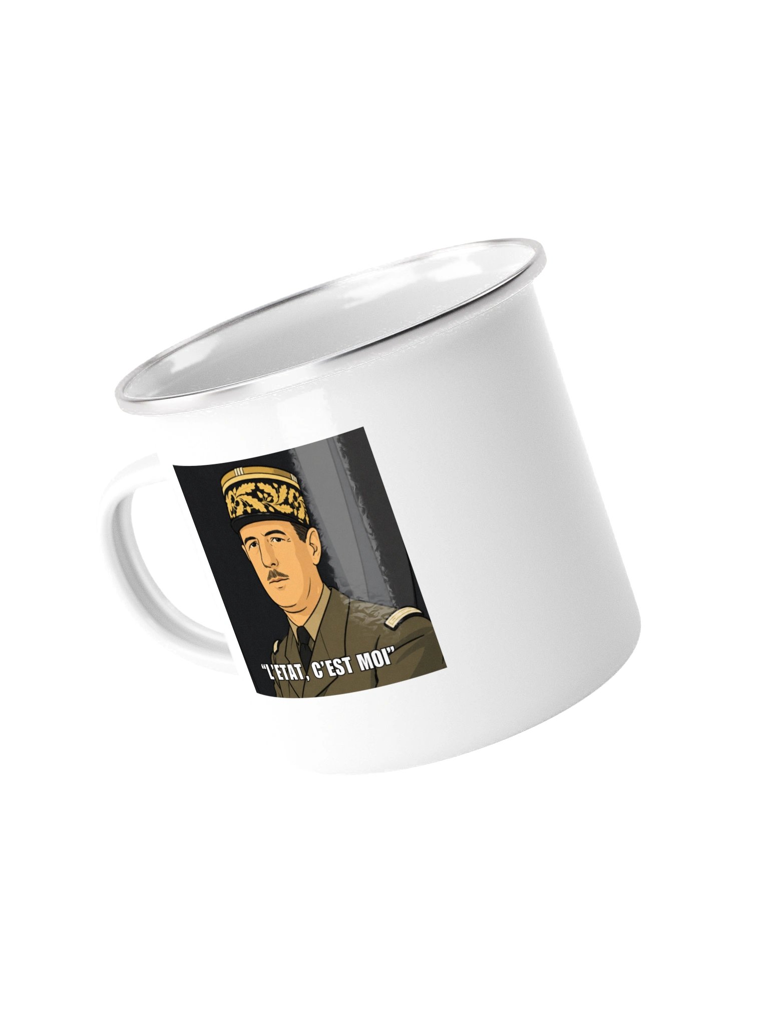 L'etat c'est moi - Charles De Gaulle (Emaljmugg) product image (1)