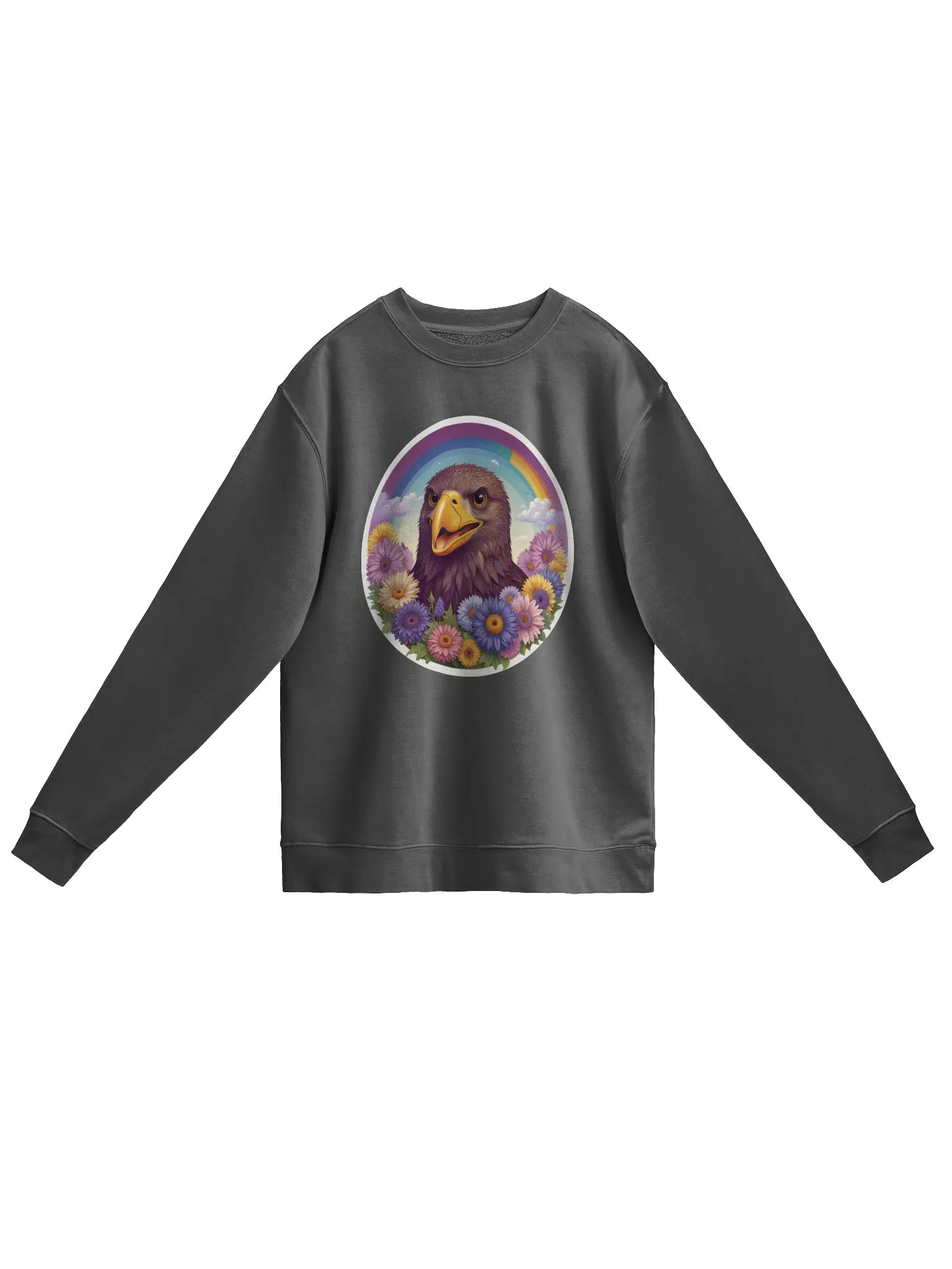 Eagle Bird and Floral Rainbow Sweatshirt product image (4)
