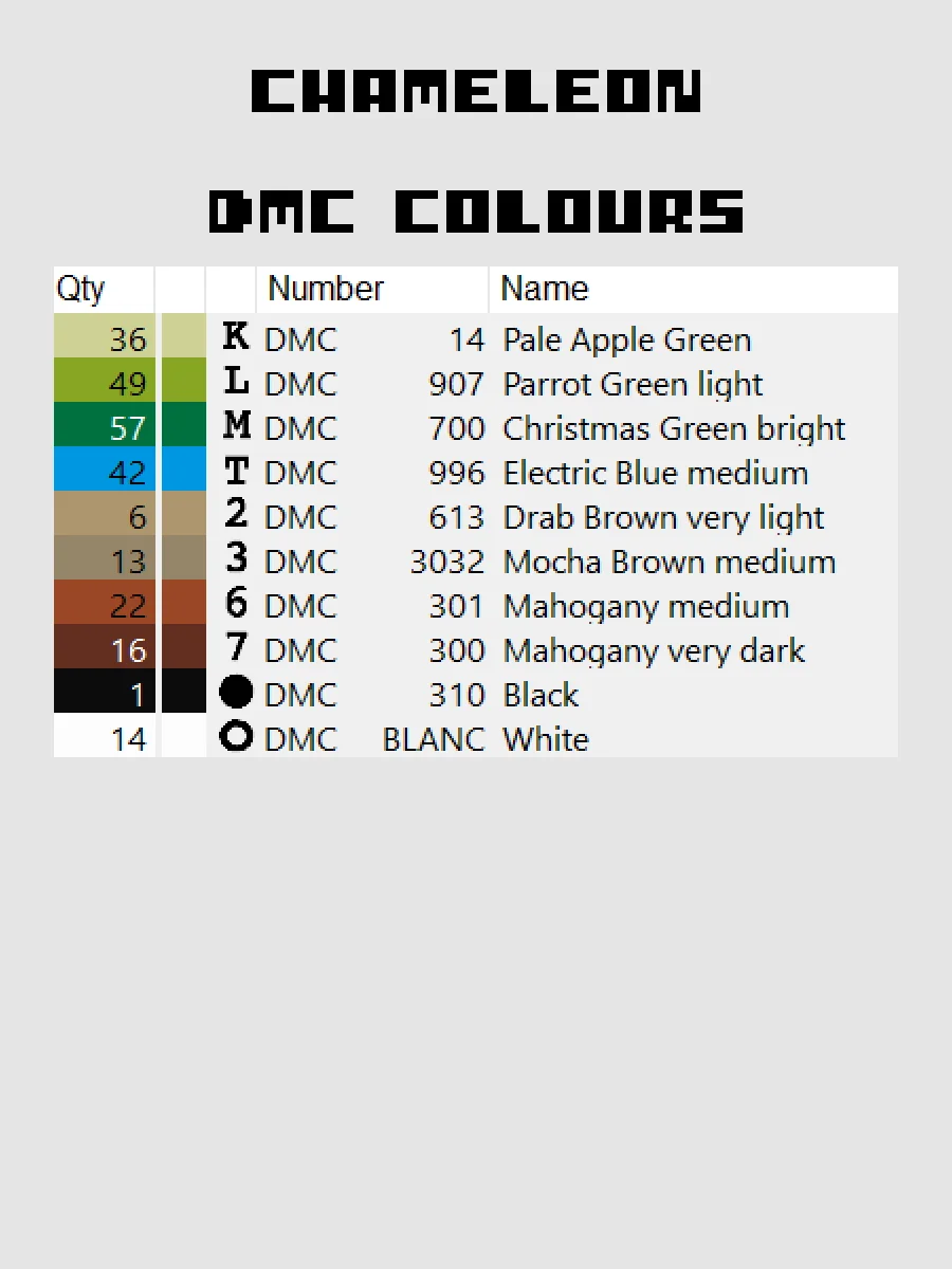 Chameleon Pixel Art product image (4)