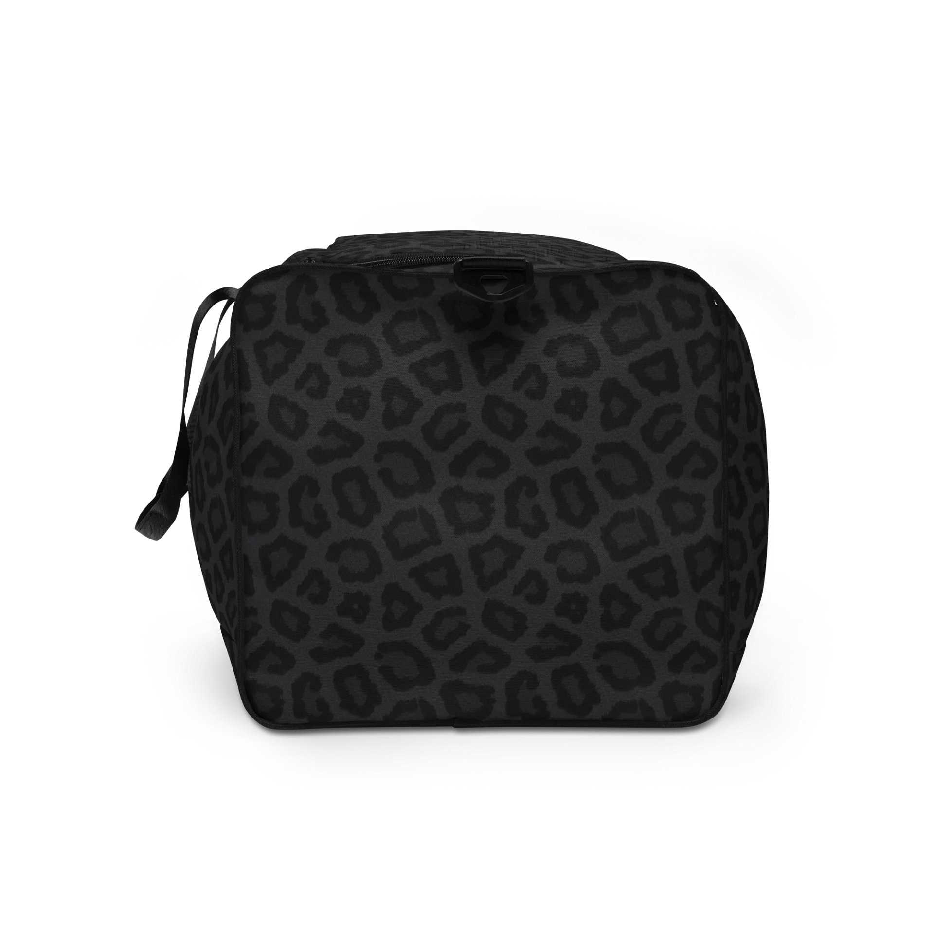 Trendy Bold Black Leopard Print Duffel Bag product image (9)