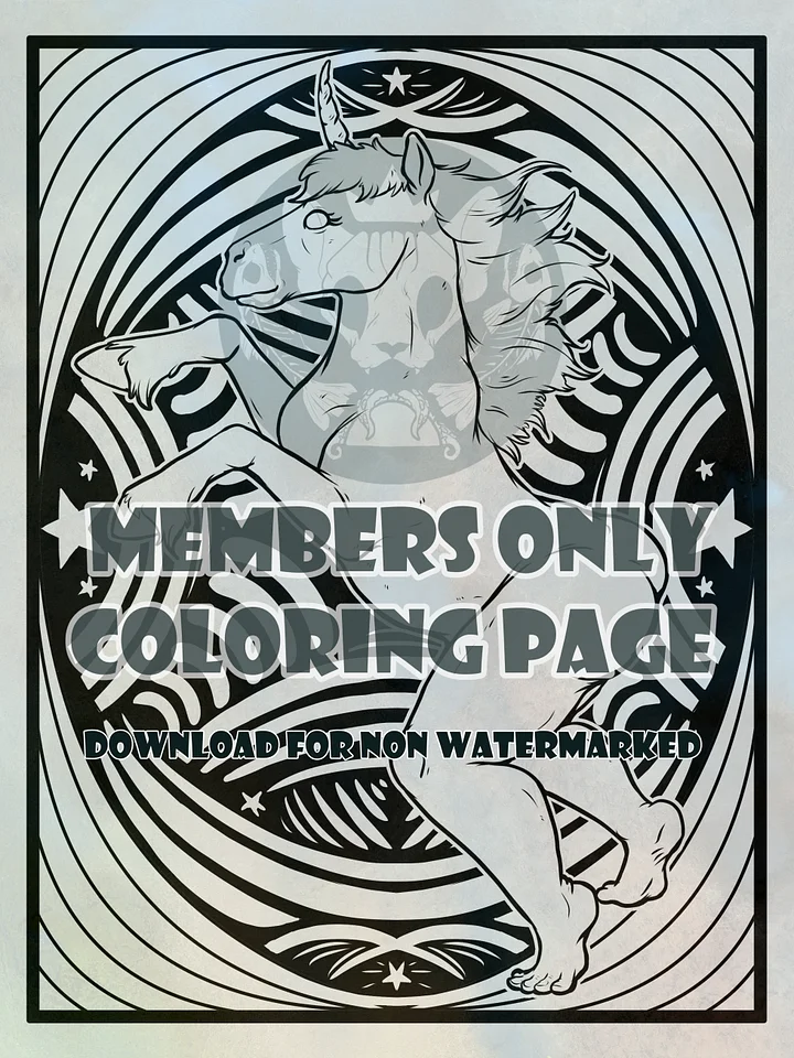 Leggy Unicorn - coloring page product image (1)