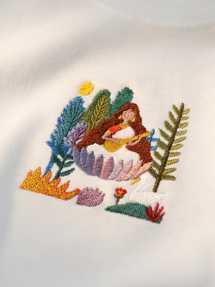 Om Aim Saraswatyai Namaha - The Flow of Knowing (WHITE) product image (1)