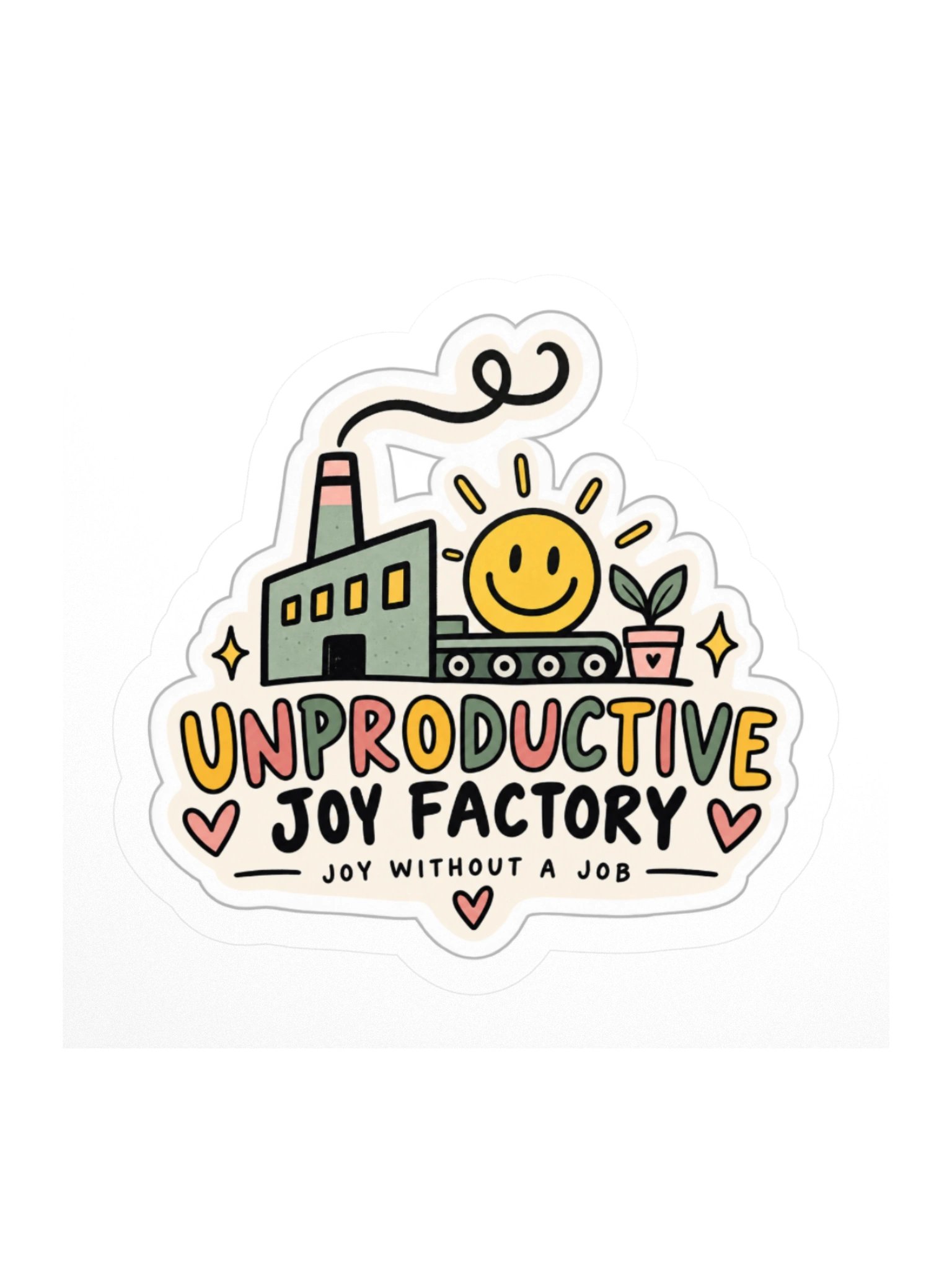 Official Unproductive Joy Factory Sticker product image (1)