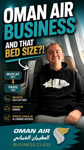 Business class again? Yes! I’m flying with Oman Air from Muscat International Airport to Paris Charles de Gaulle Airport, and...