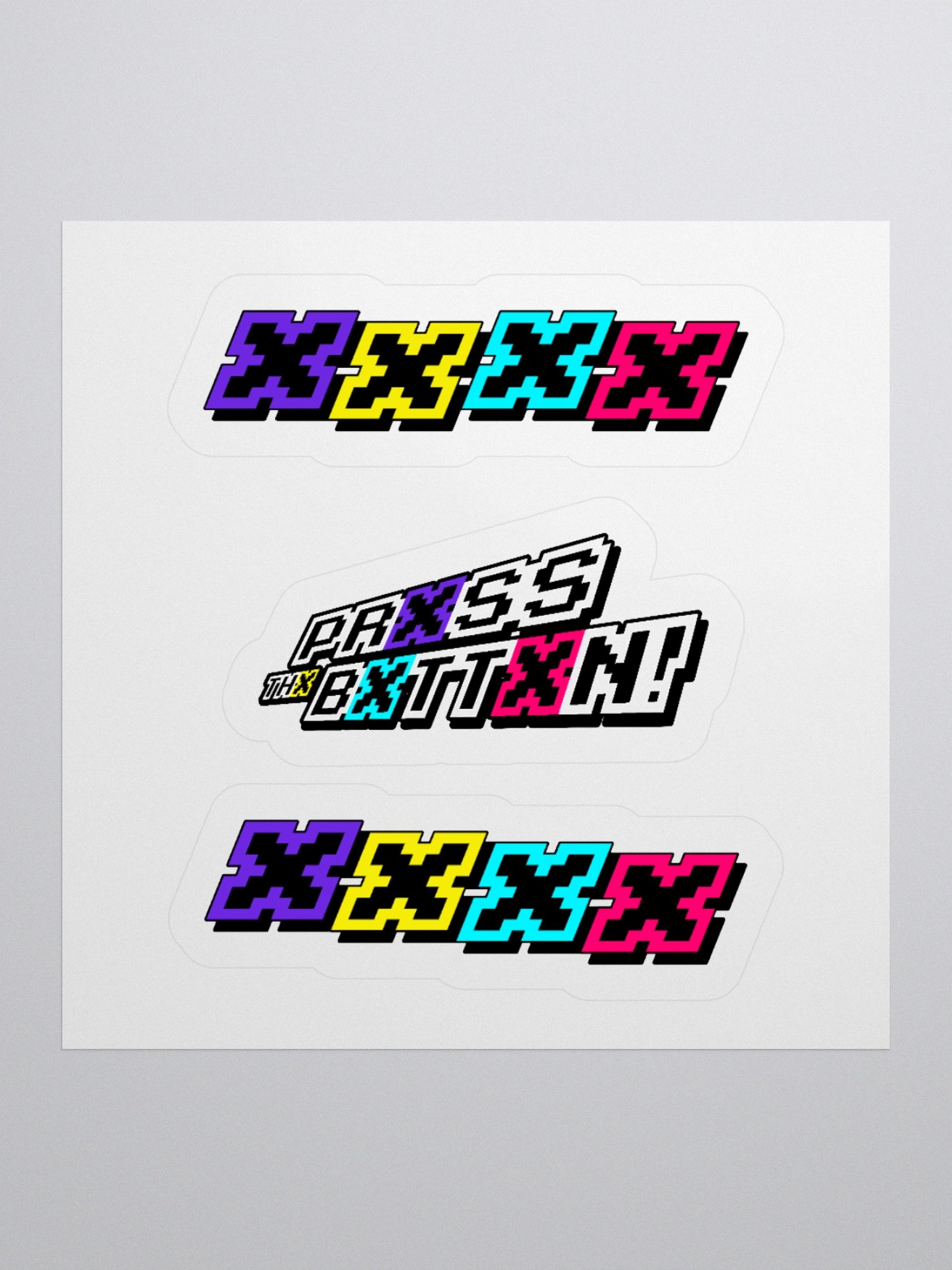 Prxss Thx Bxttxn! Sticker Set product image (3)