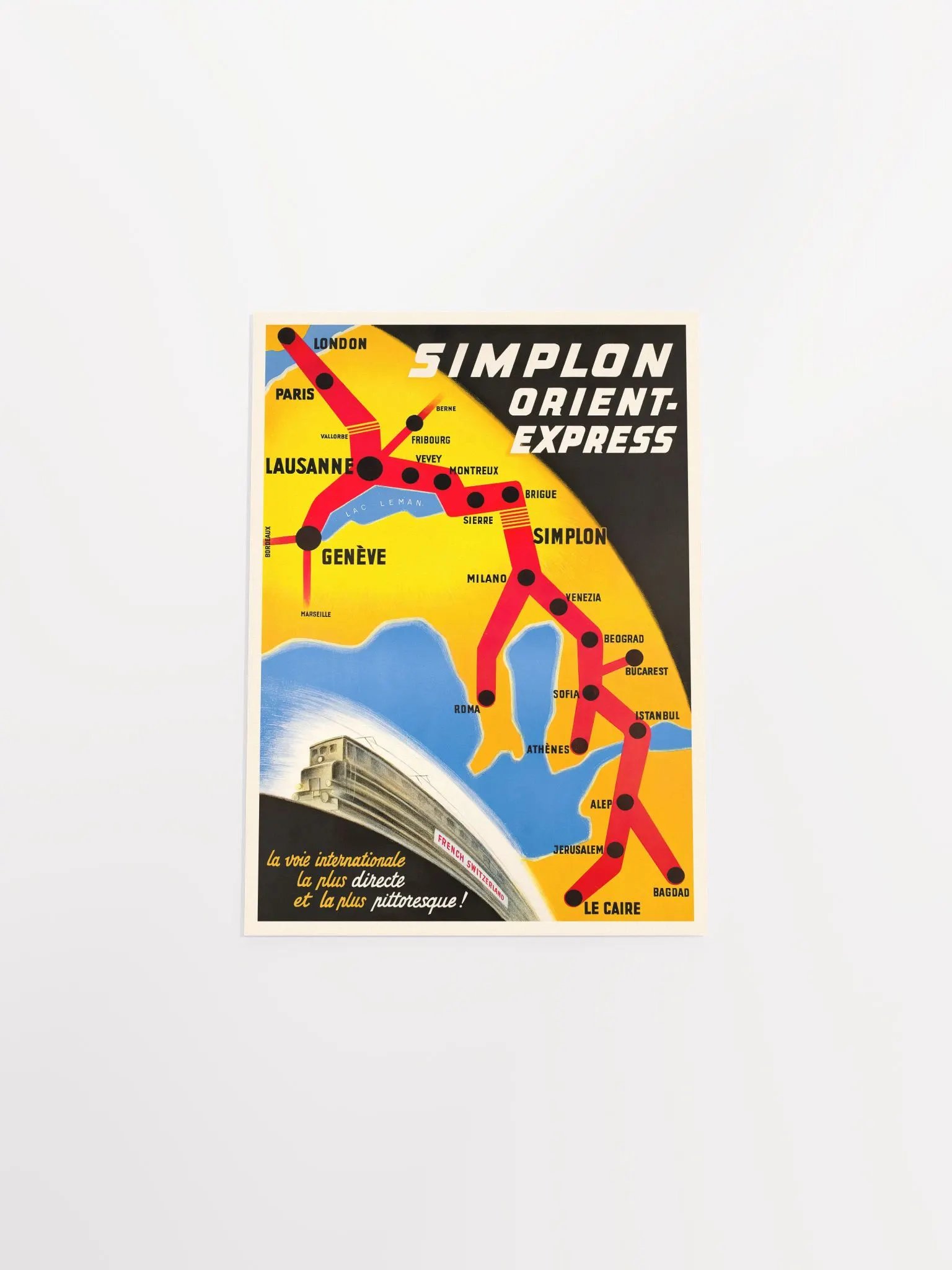 Orient Express, Simplon, Istanbul, Turkey, 1947 — retro vintage travel poster, retro travel art, retro travel wall art product image (9)