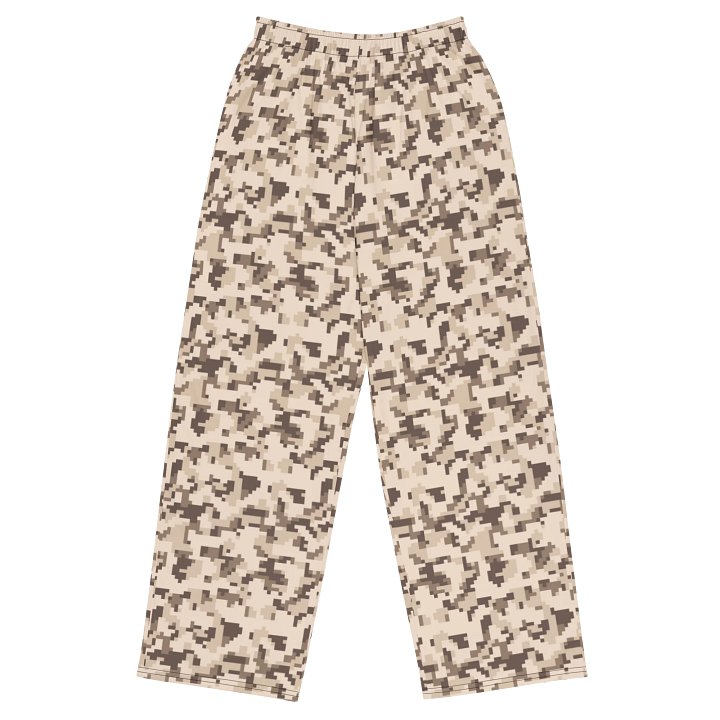 Comfortable Wide-Leg Pants Unique Military Pixel Camouflage product image (1)