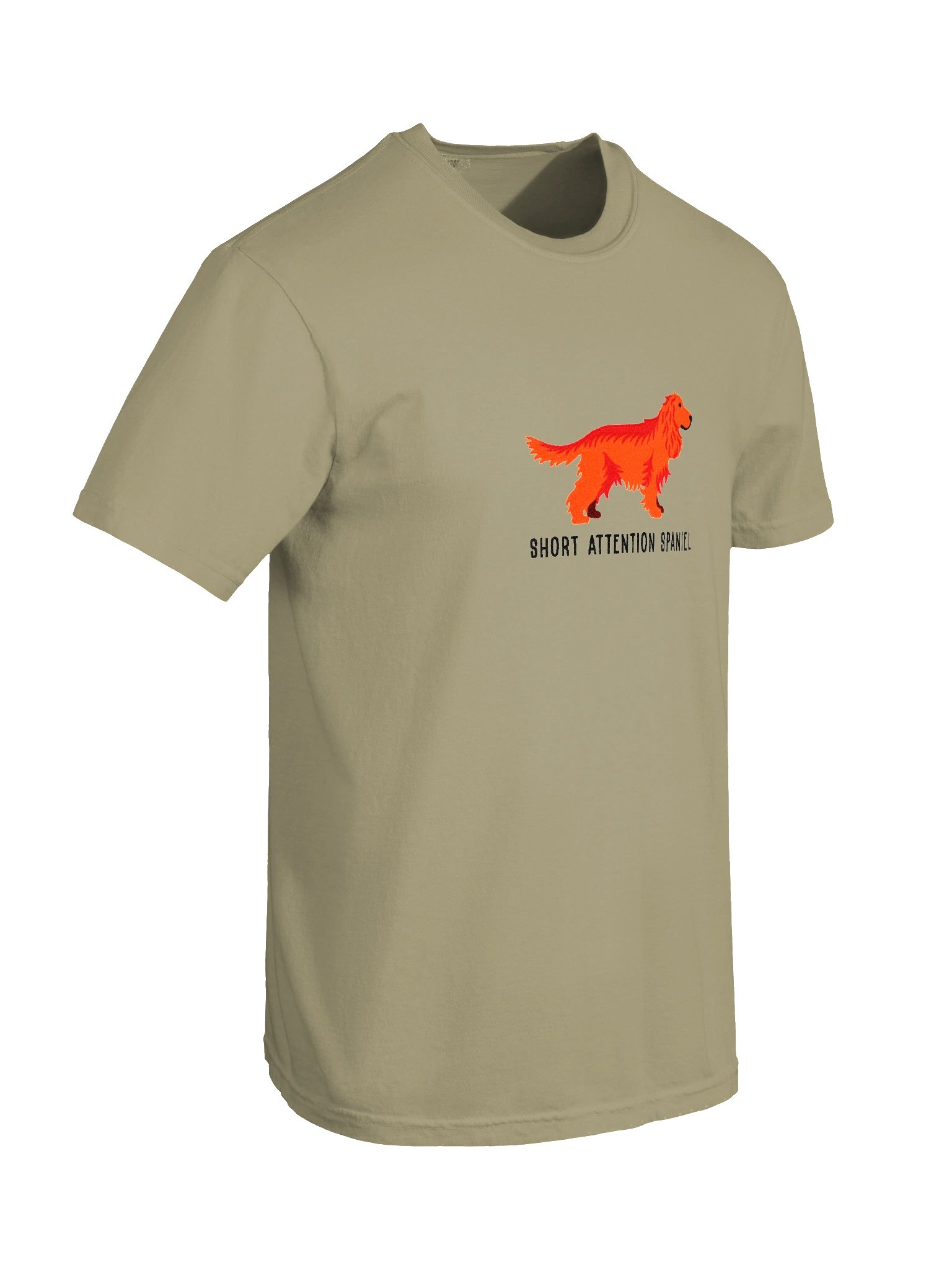 Short Attention Spaniel T-Shirt(Embroidered) of an English Cocker Spaniel(Red) product image (11)
