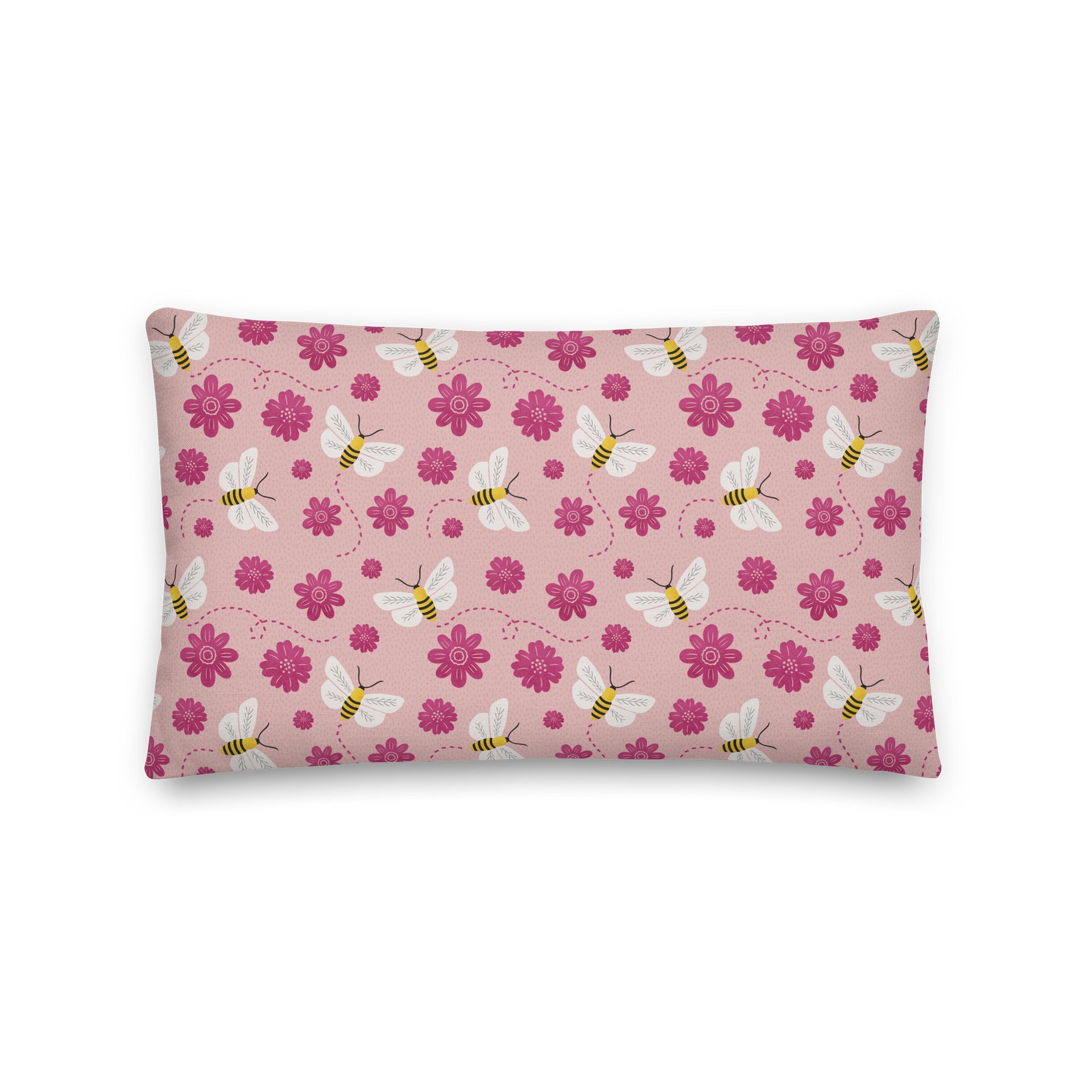 Little Pink Bees Pillow product image (1)