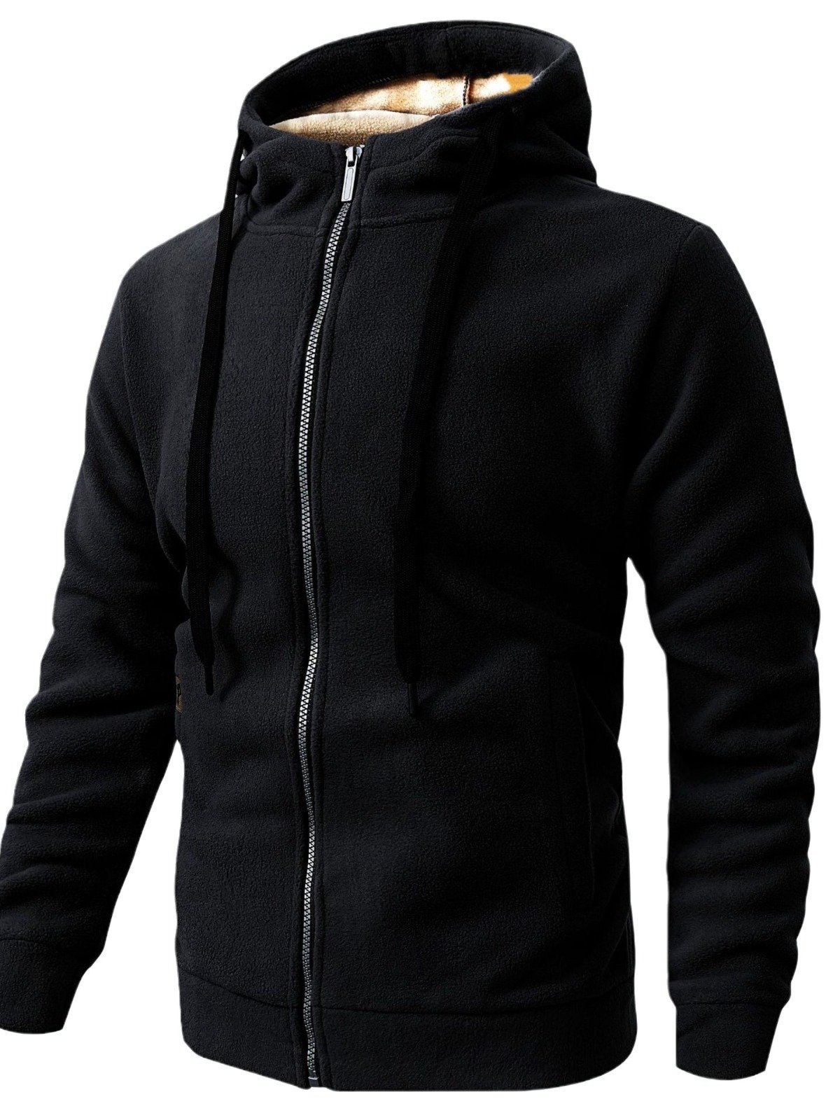 Mens Fleece-Lined Jacket With Hooded Sweatshirt From Europe And The US product image (3)