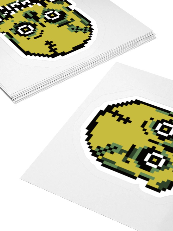 RETRO Chomps Logo Skull Kiss Cut Stickers product image (1)