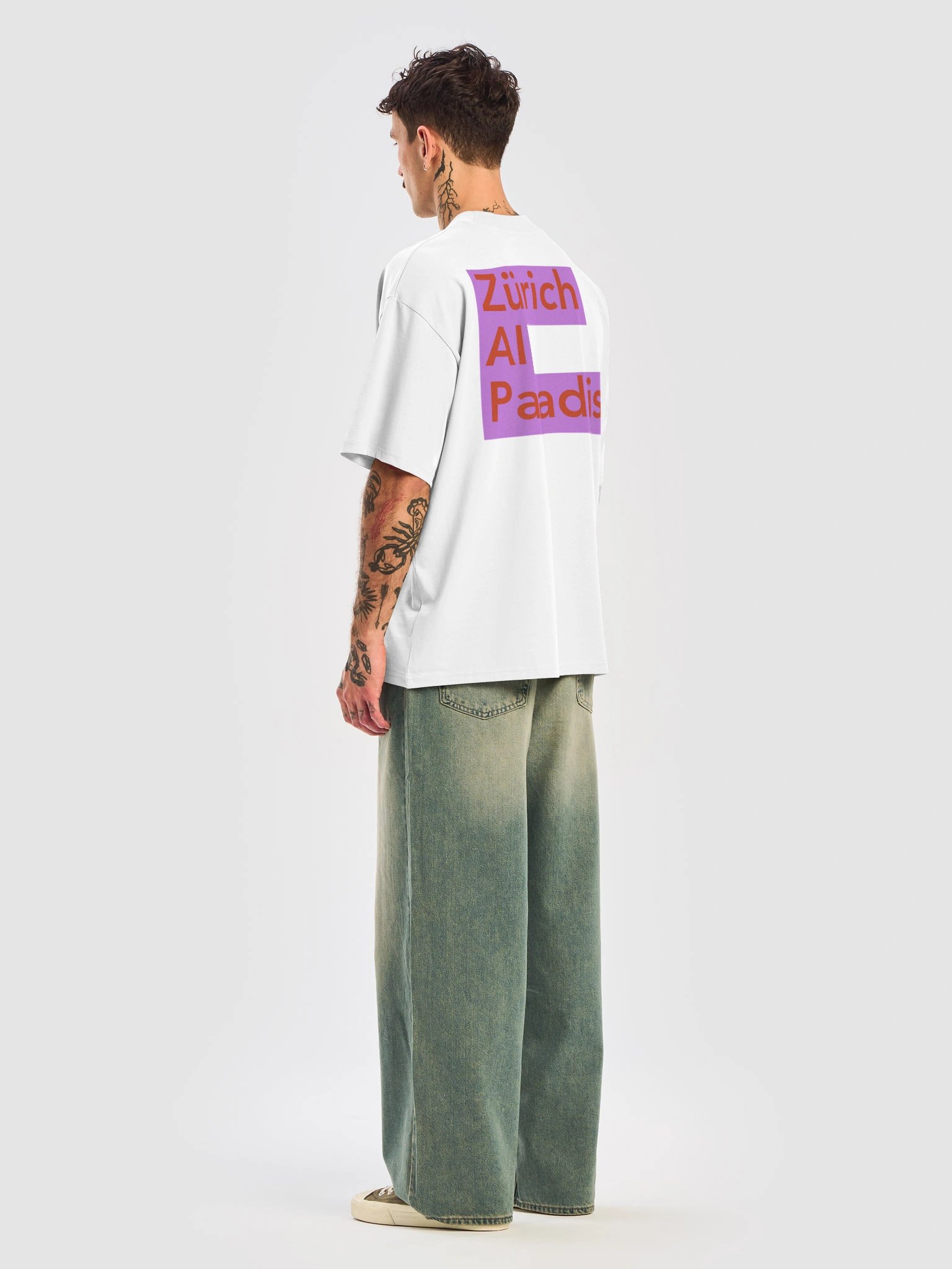 T-shirt Oversized Zurich AI Paradise Red/Pink product image (8)