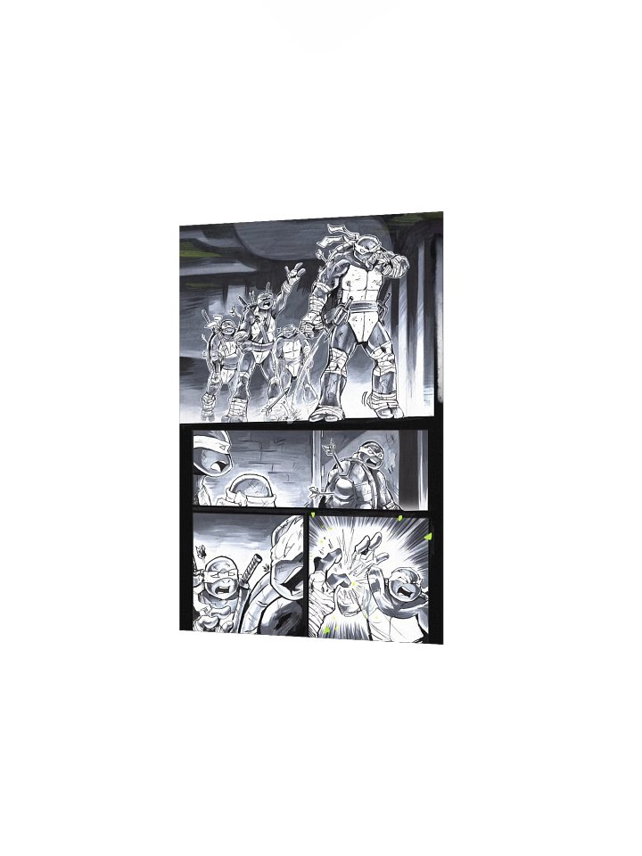 Teenage Mutant Ninja Turtles GREEN WHITE AND BLACK PAGE 1 POSTER product image (8)