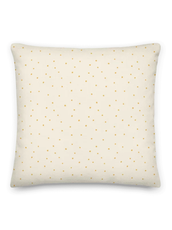 TINY YELLOW PASTEL DOTS THROW PILLOW IN THREE SIZES product image (7)