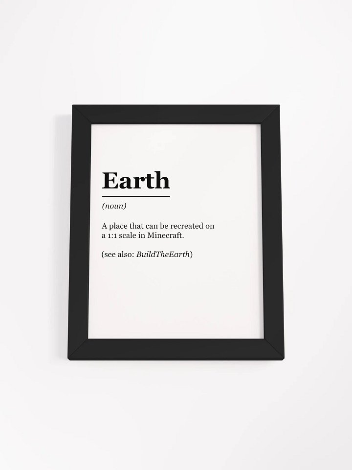 "Earth: Defined" Framed Poster product image (1)