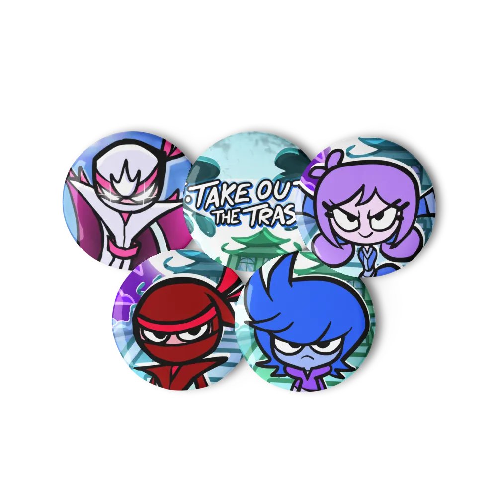 Take Out The Trash Pin Buttons Set product image (1)