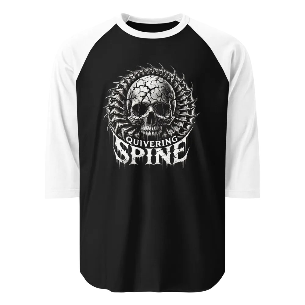 Quivering Spine Cracked Skull Raglan Tee product image (1)
