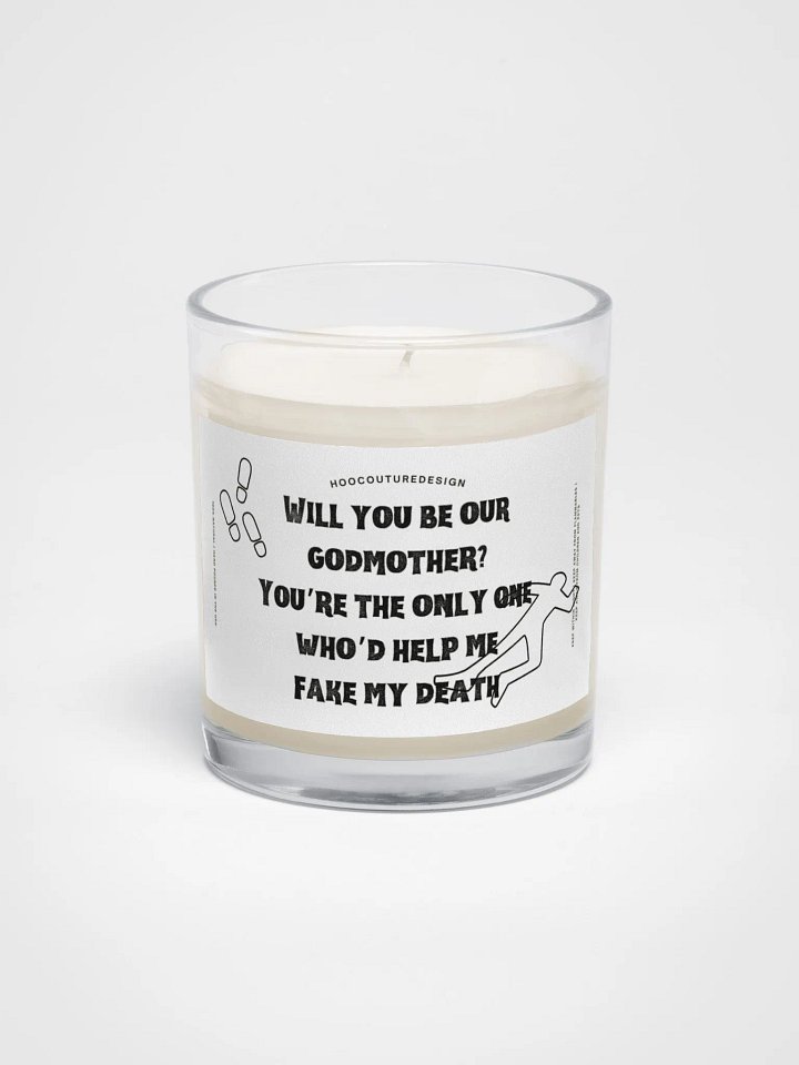 Funny gift for a godmother - Fake my death - Soy wax vegan candle product image (2)