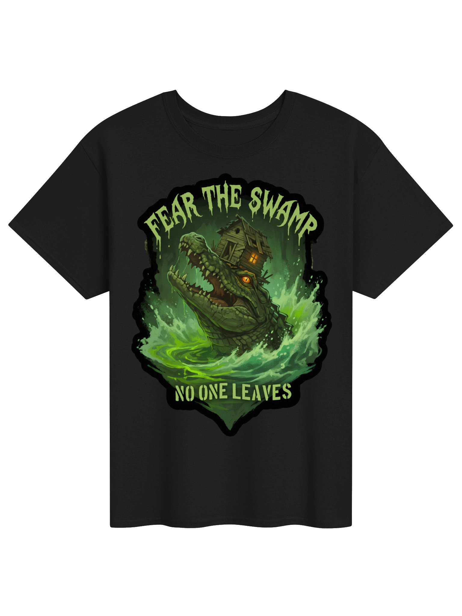 Swamp Monster Alligator Bayou Cryptid Gator Horror Halloween Gift T-Shirt product image (1)