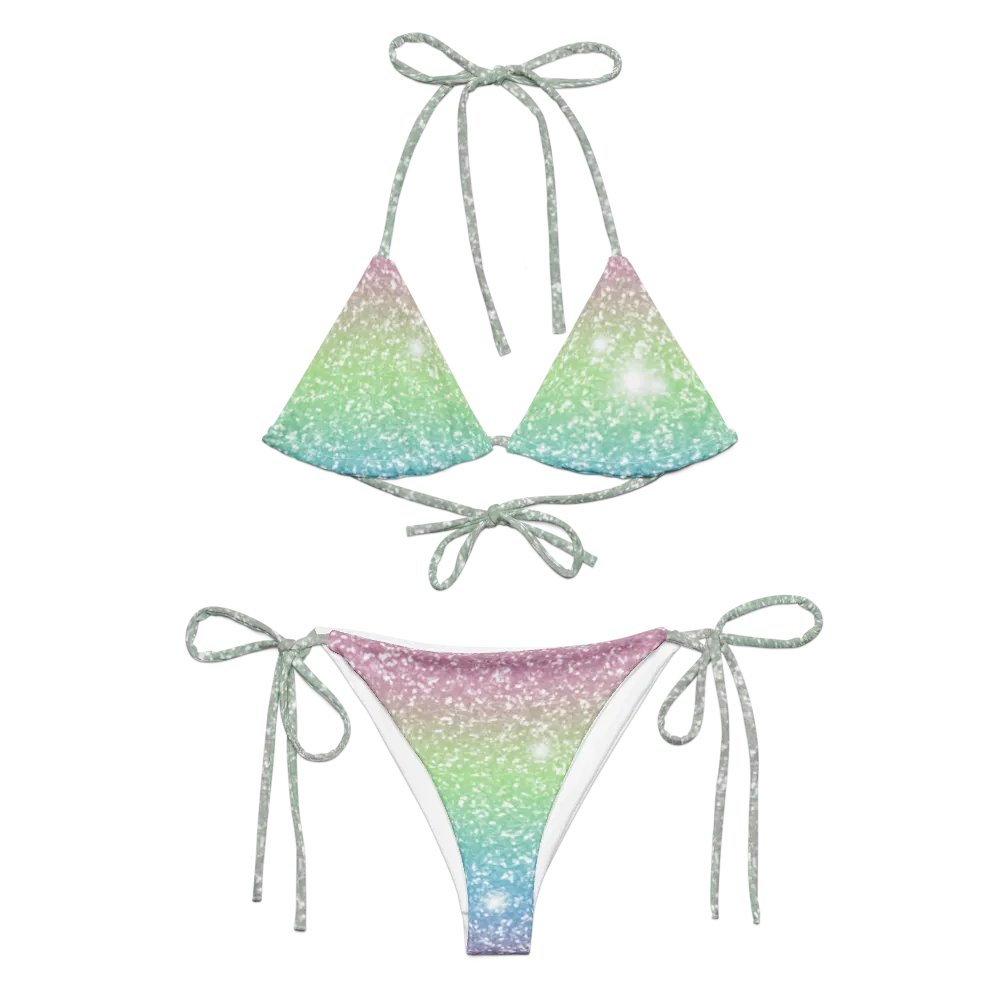Glitter Unicorn Texture Design String Bikini (9) product image (3)