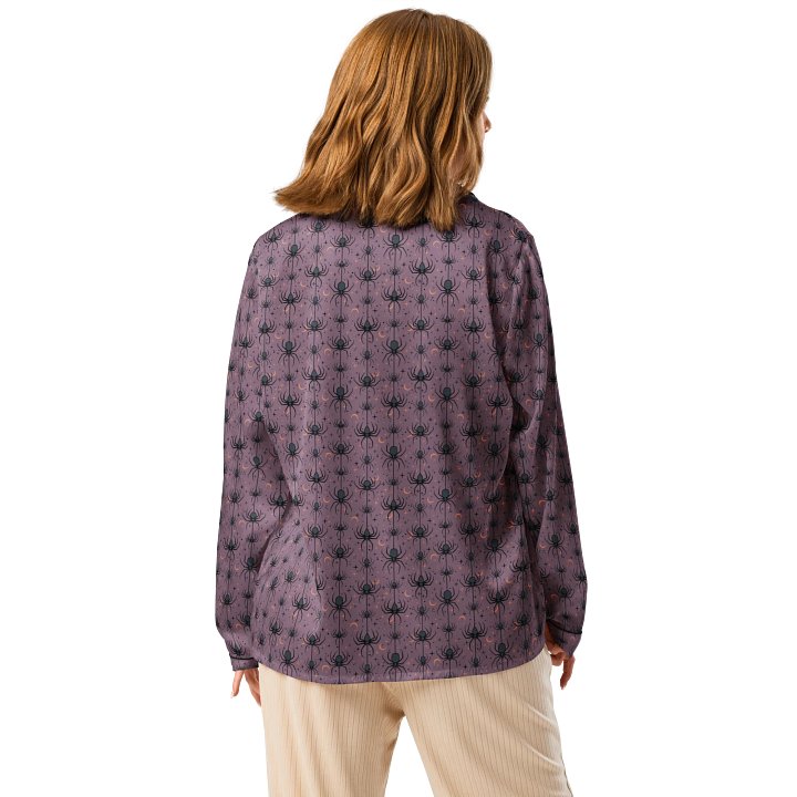 Spooky Spiders Halloween Pajama Shirt in Purple product image (2)