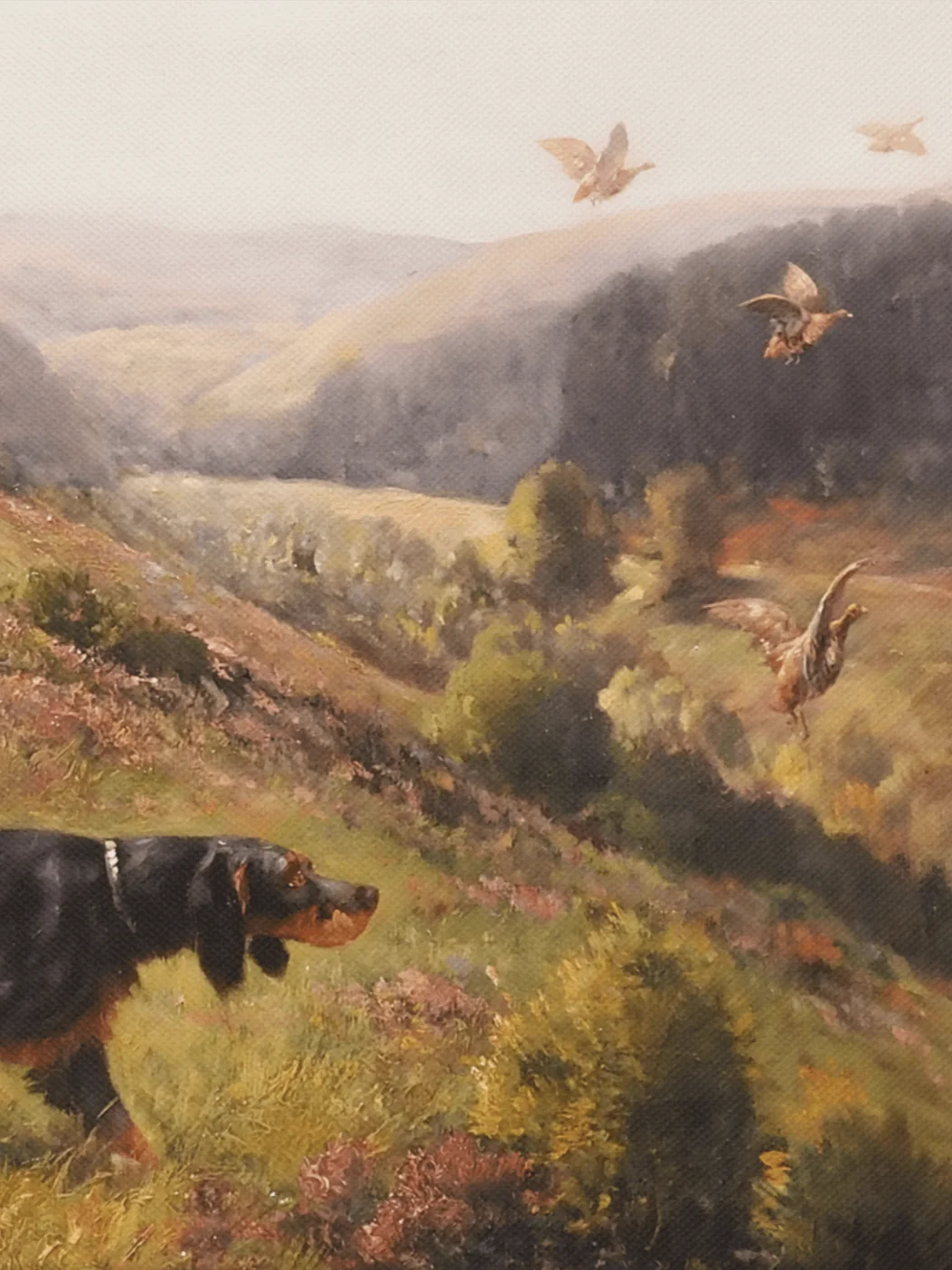 Antique French Grouse Hunting Bird Dogs Canvas Print product image (13)
