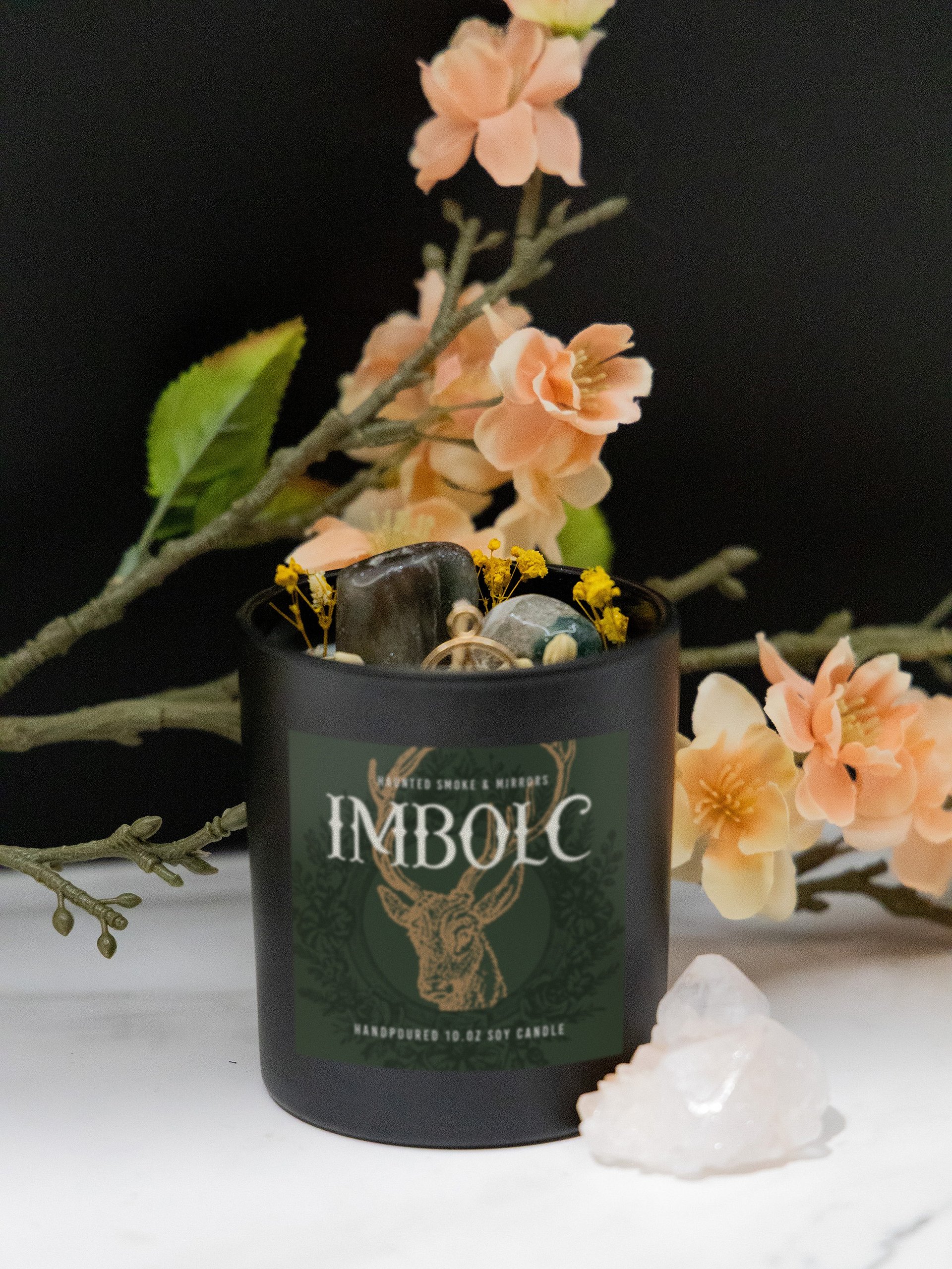 Imbolc Crystal Altar Candle product image (3)