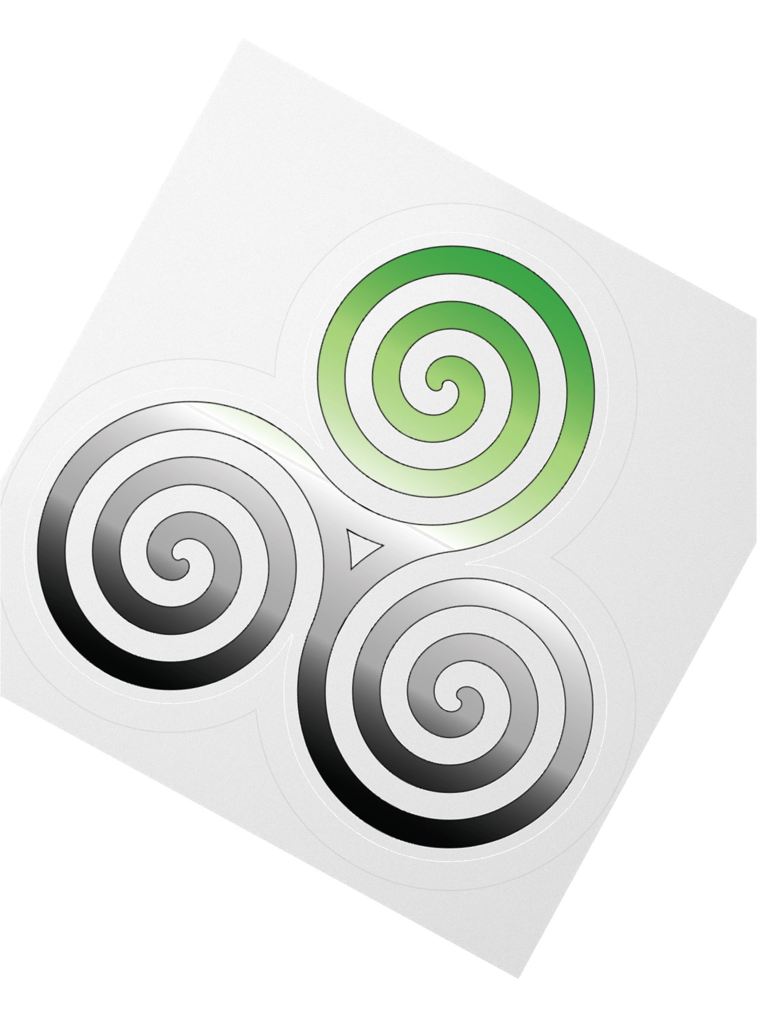 Aromantic Pride Gradient Celtic Triskelion Sticker product image (4)
