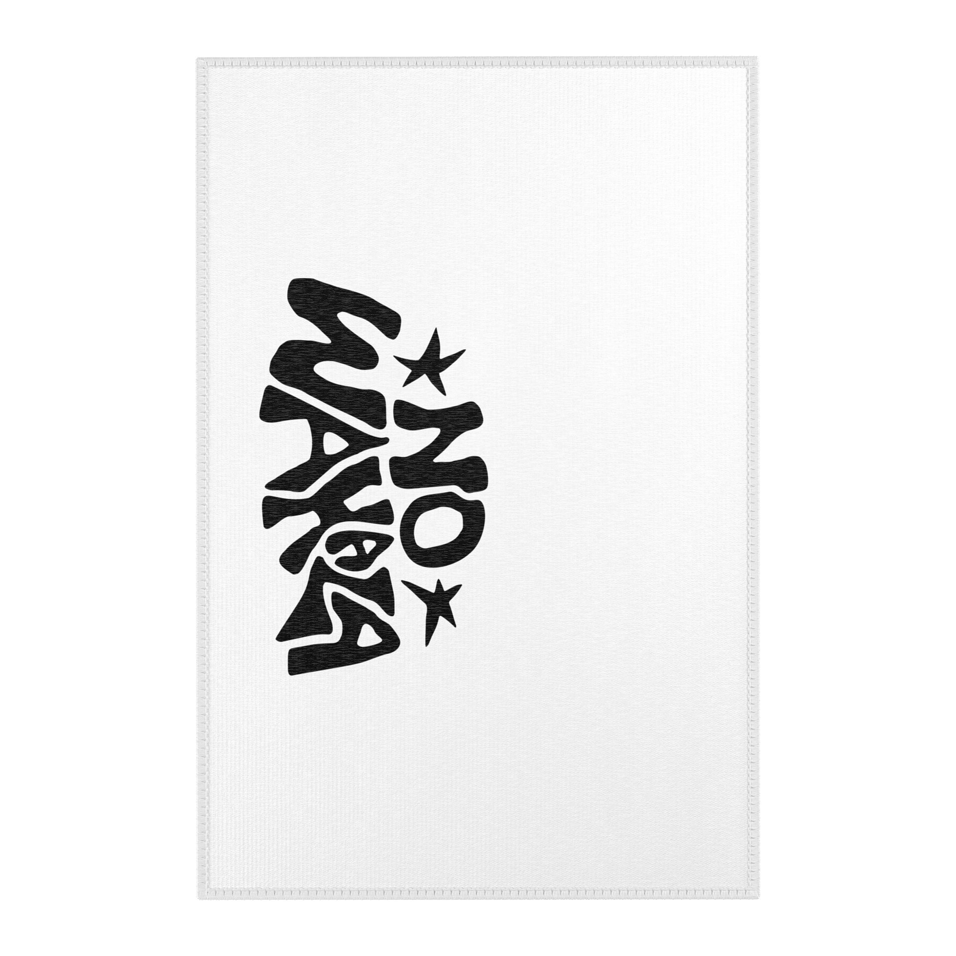 No Wahala® Area Rug (Black on White) product image (1)