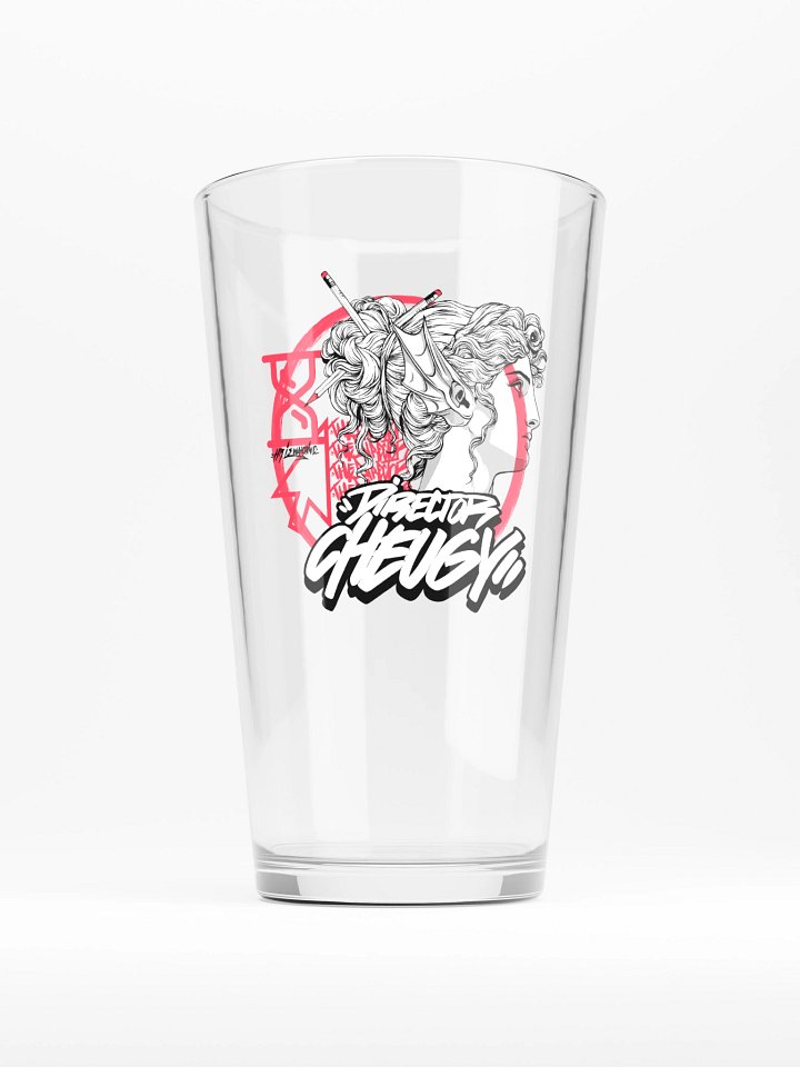 Bustin Pint Glass (White) product image (1)