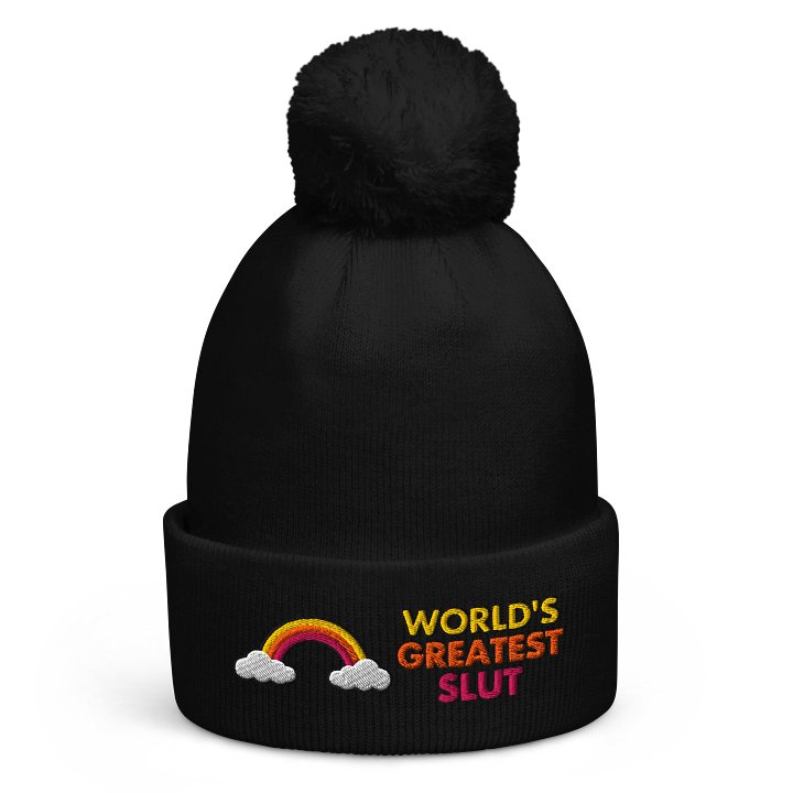 World's Greatest Slut pompom beanie product image (4)