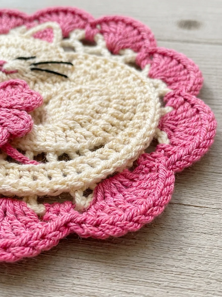 Sleeping Cat Crochet Coaster Pattern product image (4)