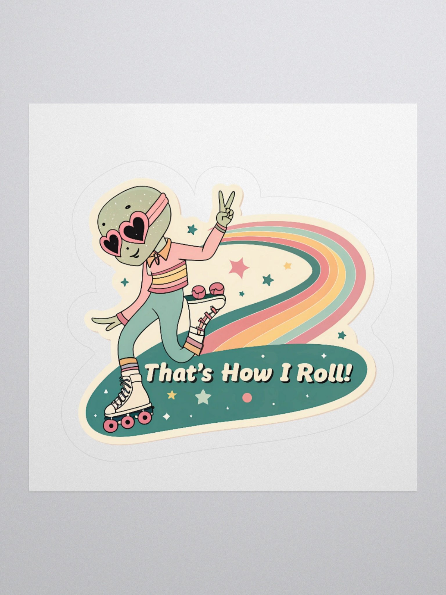Cosmic Roller Skater Kiss Cut Sticker product image (1)