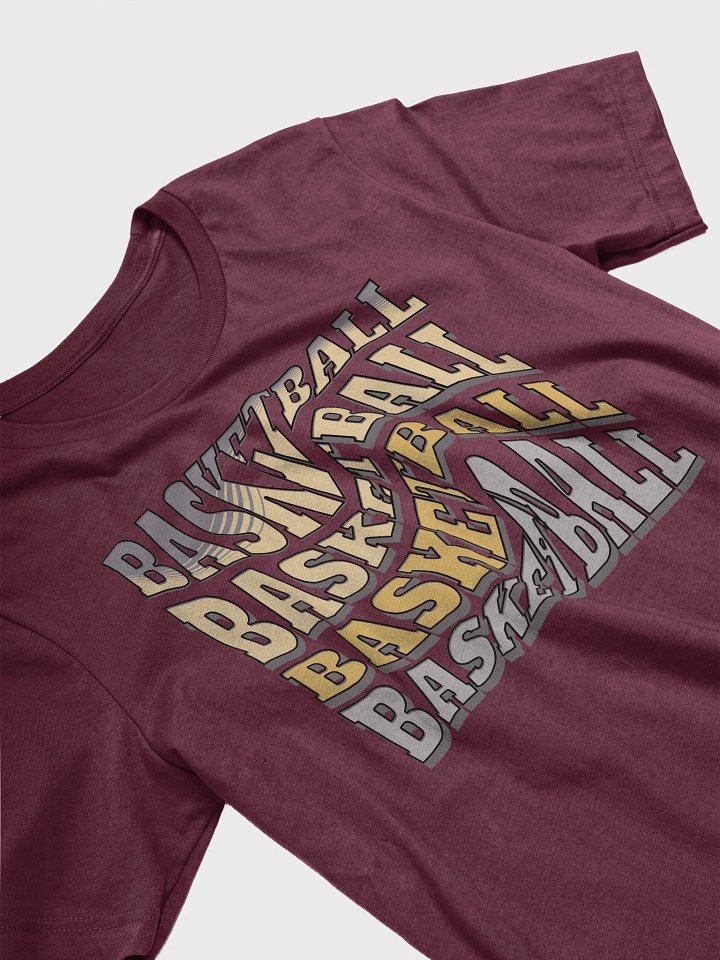 Mess Swirl Basketball Wavy Typography Tee product image (2)