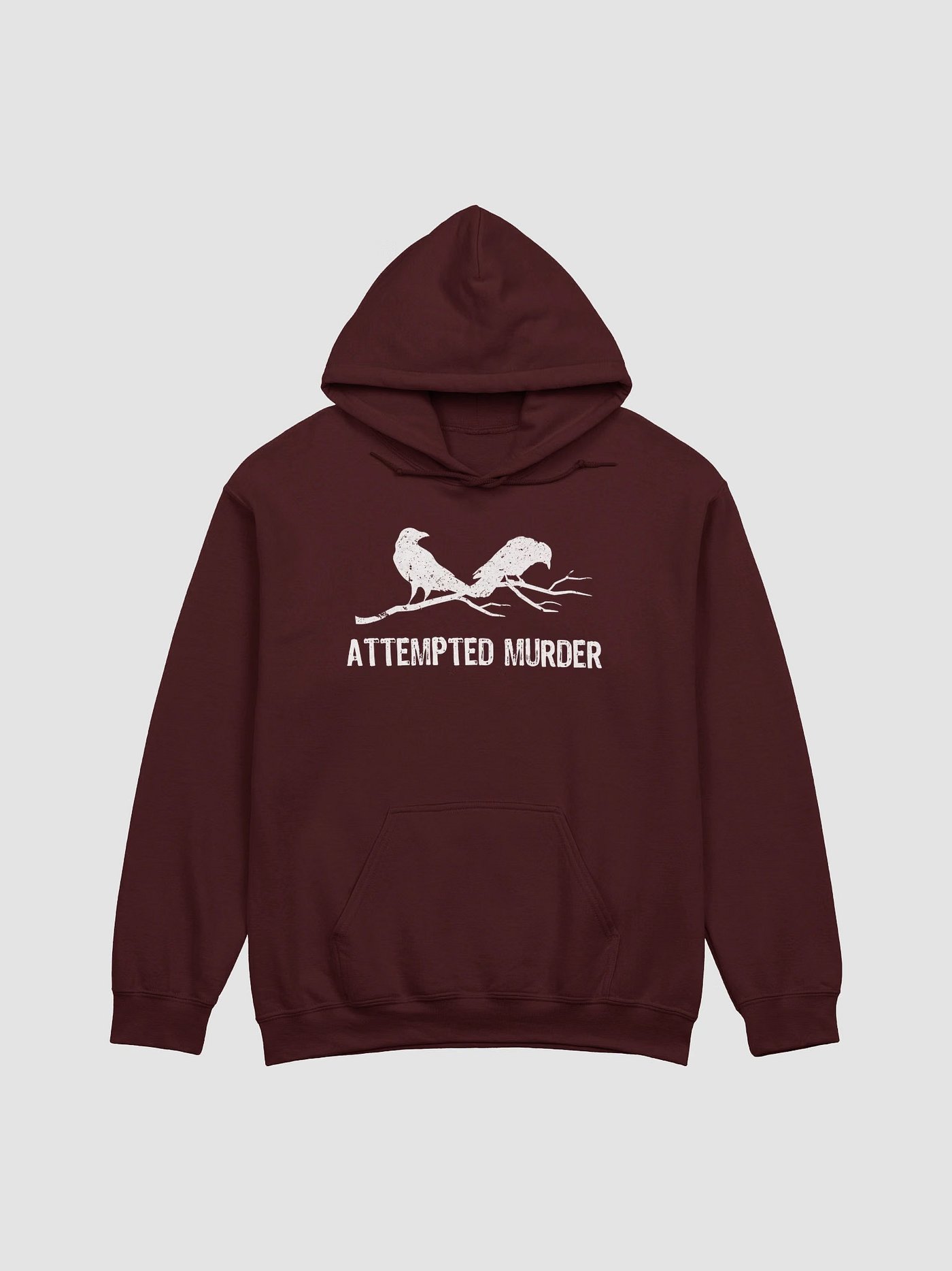 Attempted Murder Two Crows Funny Bird Pun Meme Hoodie product image