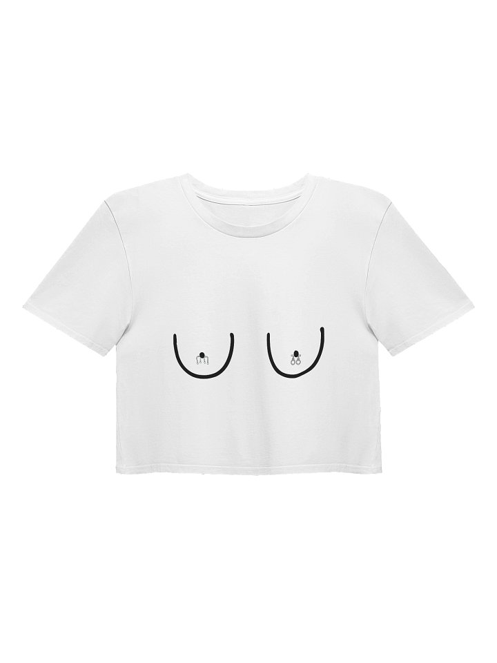 Cali Boobs Crop Top White product image (1)