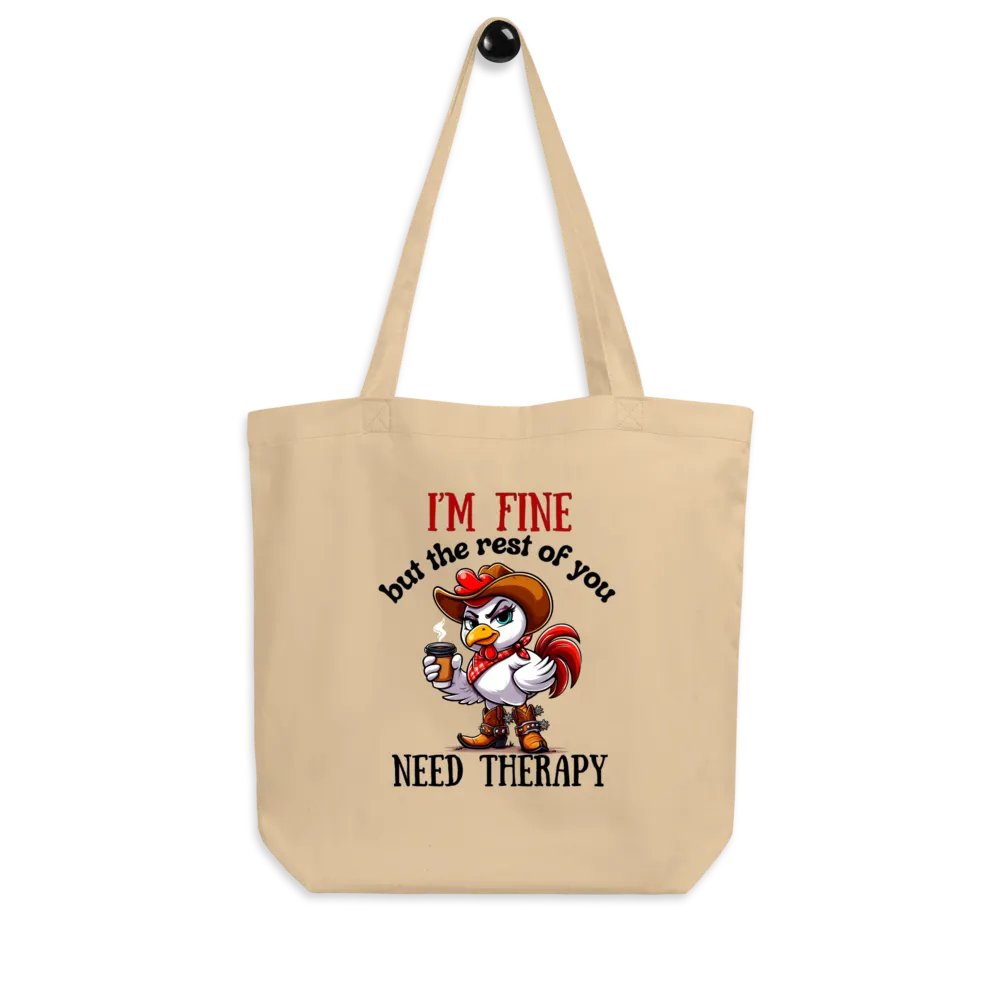 Funny Sarcastic 'The Rest of you Need Therapy' Eco Tote Bag product image (5)