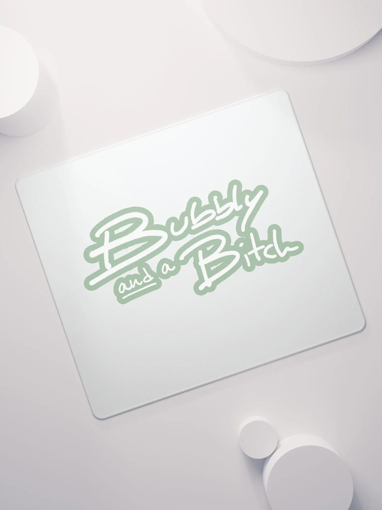 Bubbly and a B*tch (lined design, #96B697) mouse pad product image (7)