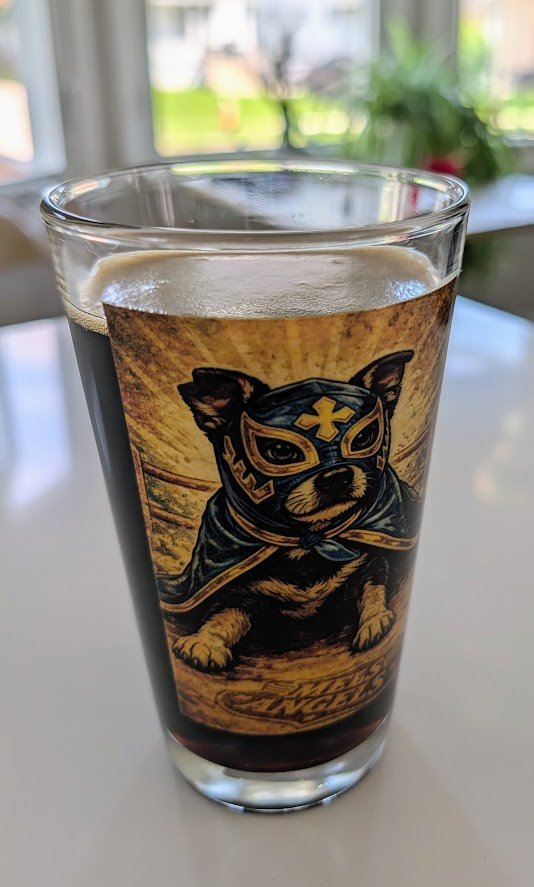 Defensor de la Casa Luchador Dog Pint Glass – Guard Dog Beer Glass | 16oz Bar Glass for Dog Owners | Mel’s Angels product image (2)