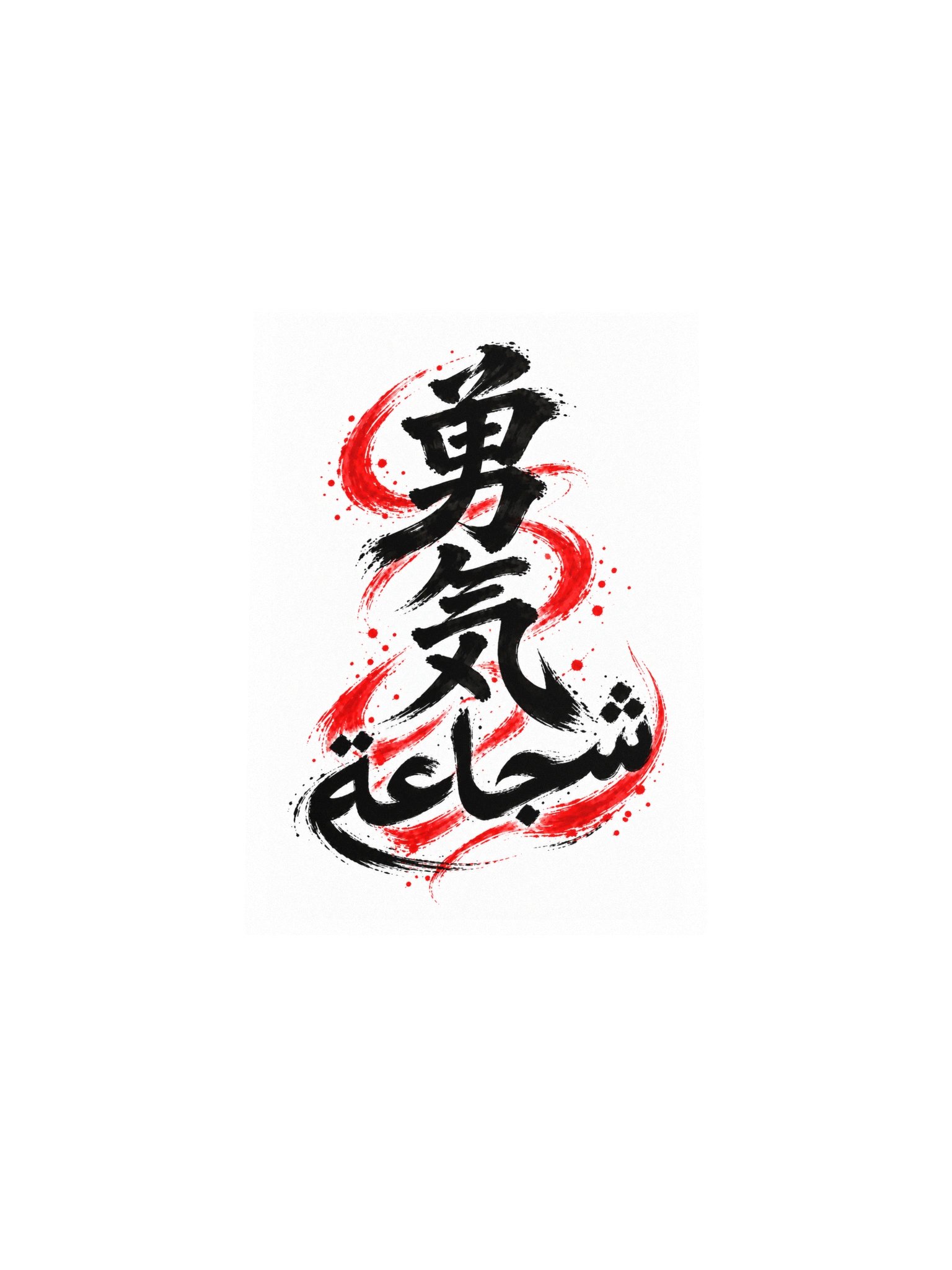 Courage Calligraphy Art Print product image (4)