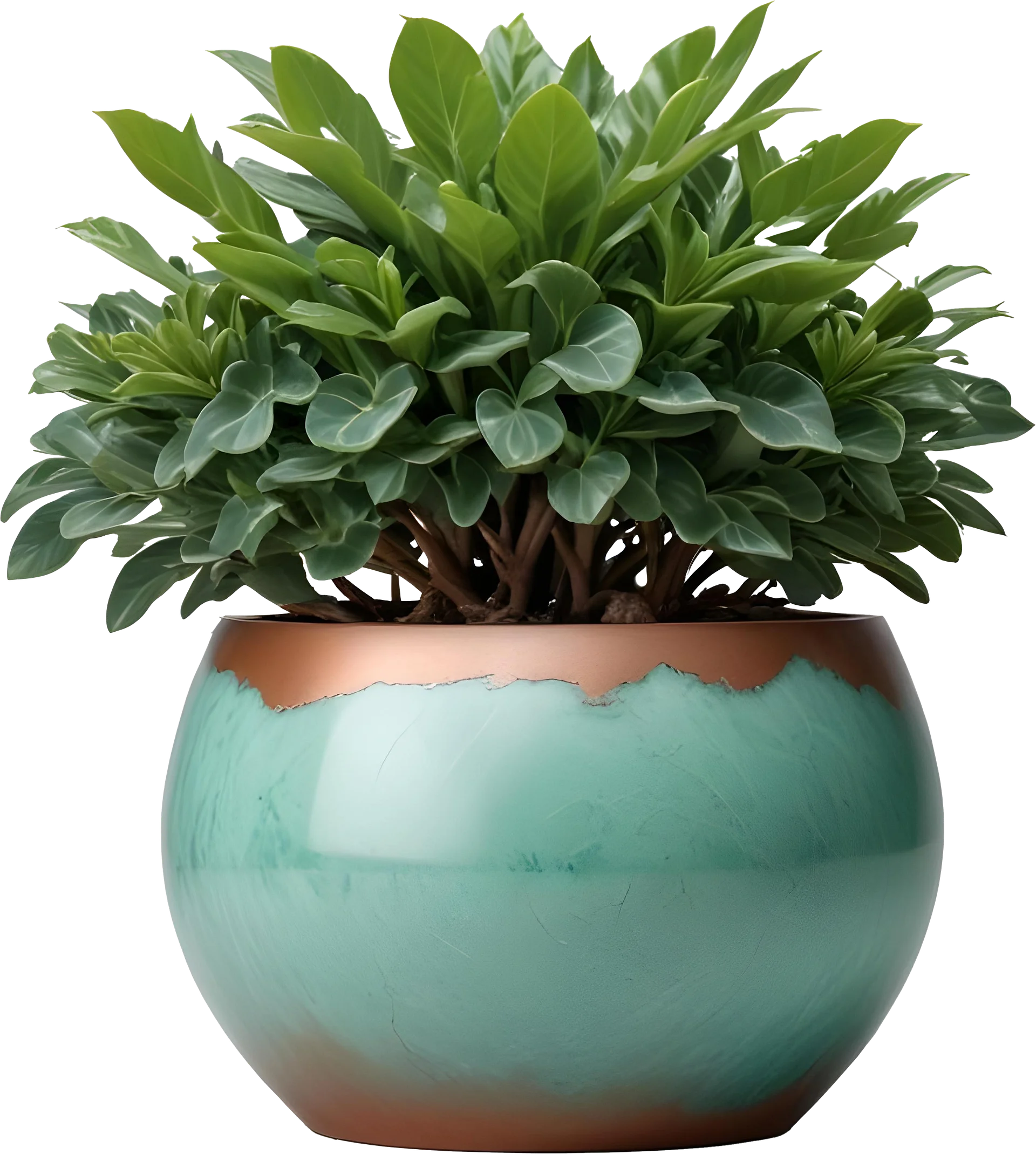 Jade Signature – Jade and Copper Planter PNG product image (1)