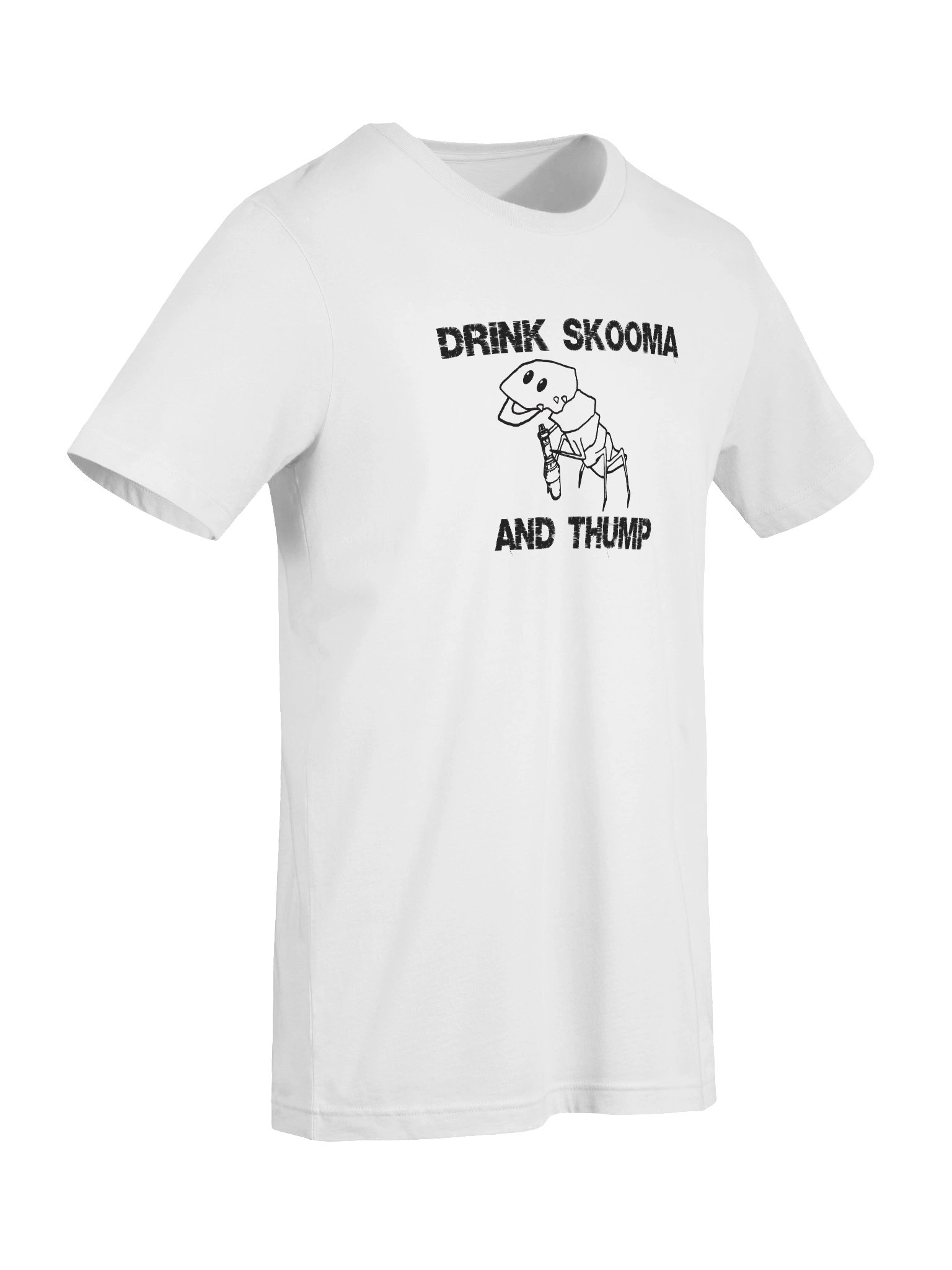 Drink Skooma and Thump T-Shirt (Black on White) product image (9)