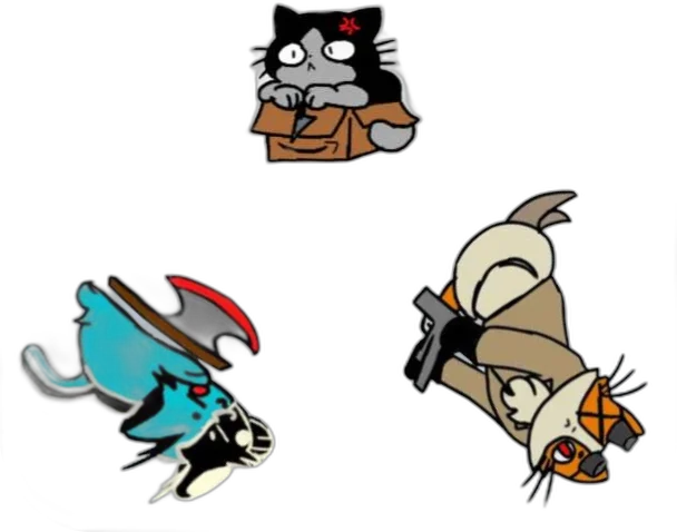 Murder Cats Mini Sticker 3 Pack product image (1)