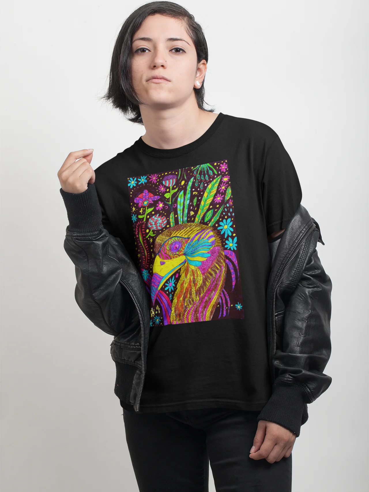 Abstract Psychedelic Bird Unisex T-Shirt product image (3)