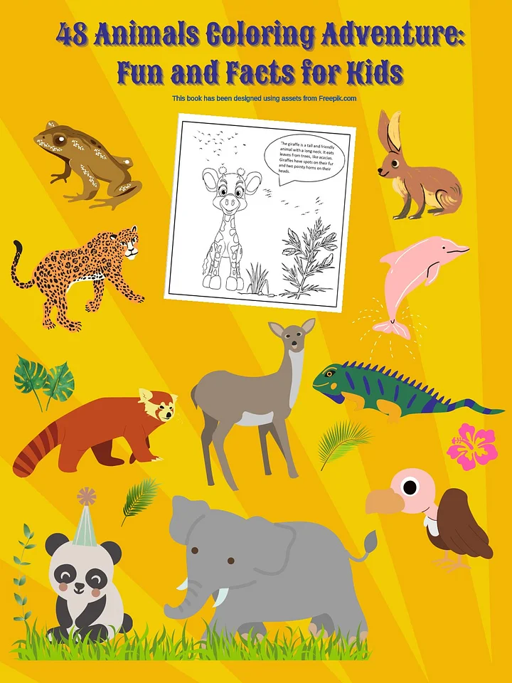 The Book 48 Animals Coloring Adventure: Fun and Facts for Kids product image (2)